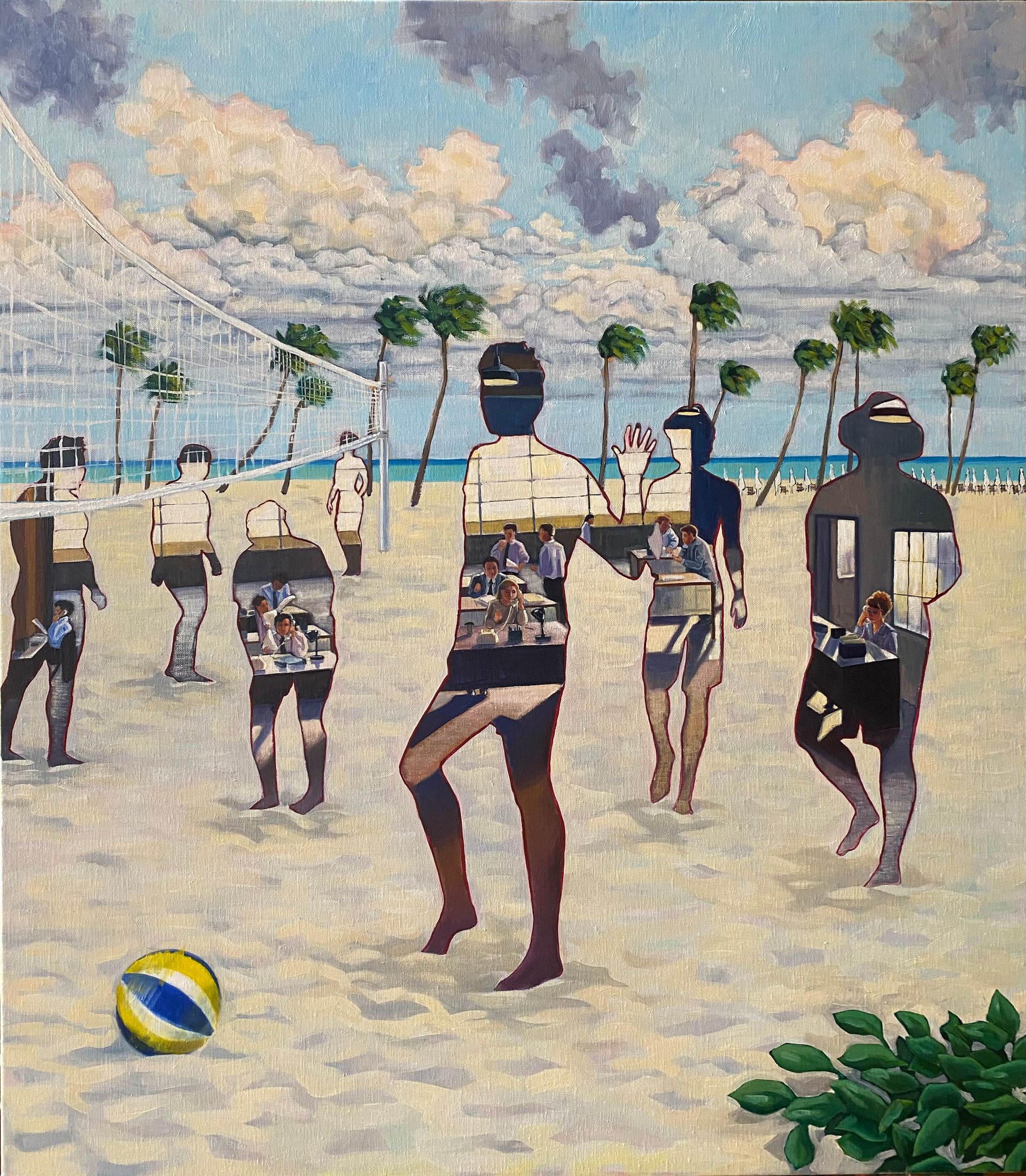 Елена Зима (Картина, живопись - 
                  70 x 80 см) Таймаут. Релокация