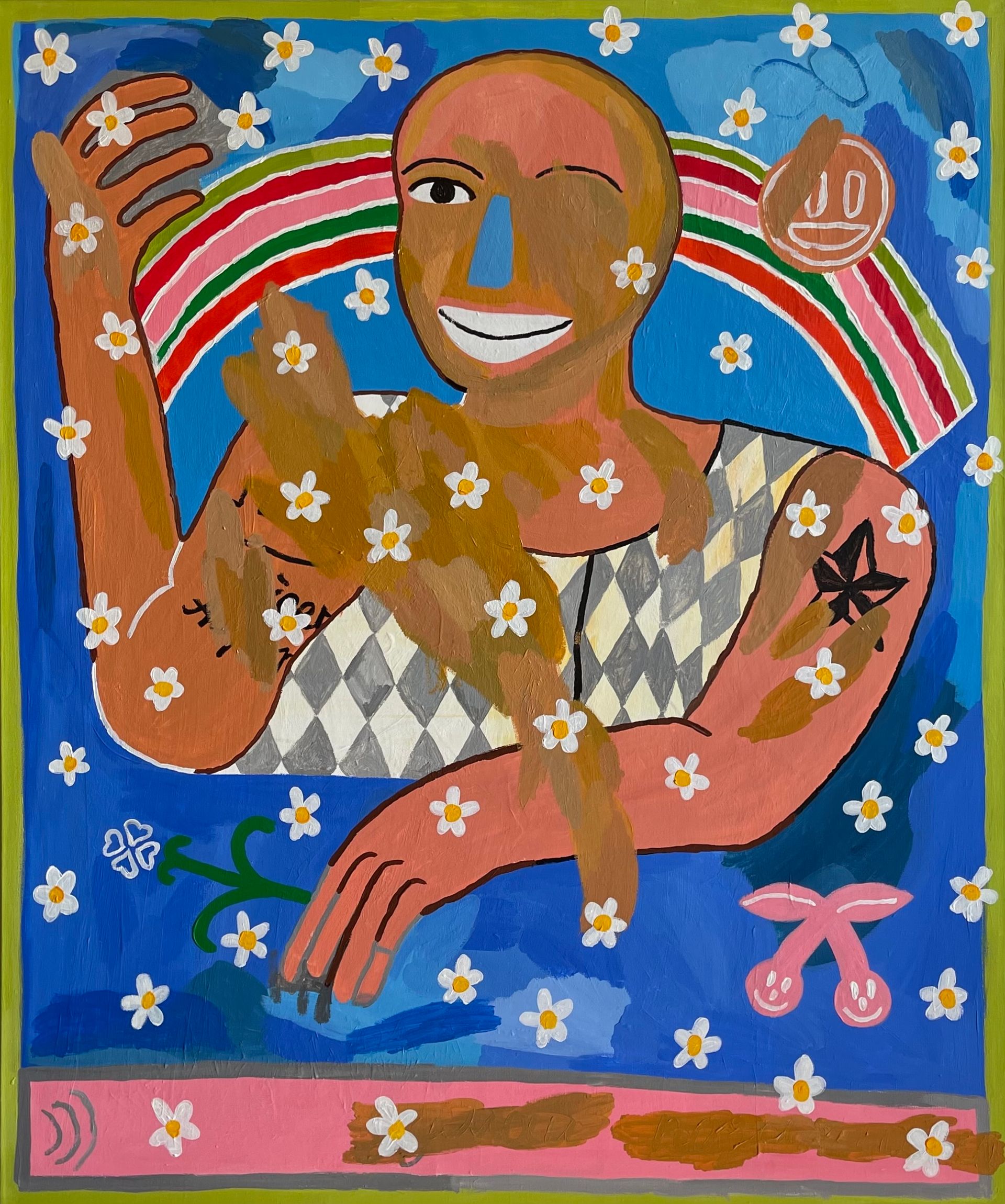 Егор Львович (Картина, живопись - 
                  100 x 120 см) Думай позитивно