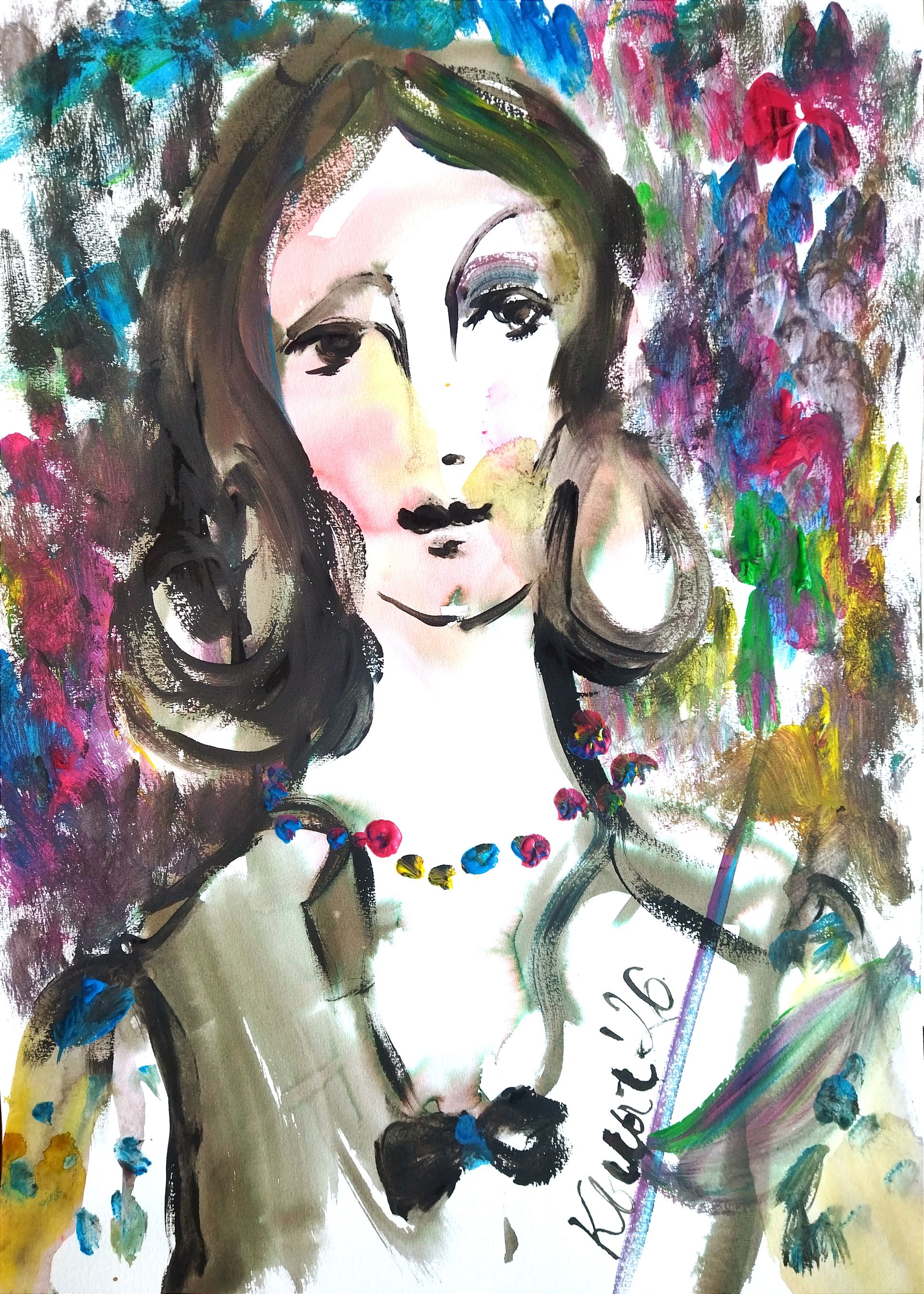 Людмила Кылыч (Авторская графика - 
                  42 x 59 см) Lady