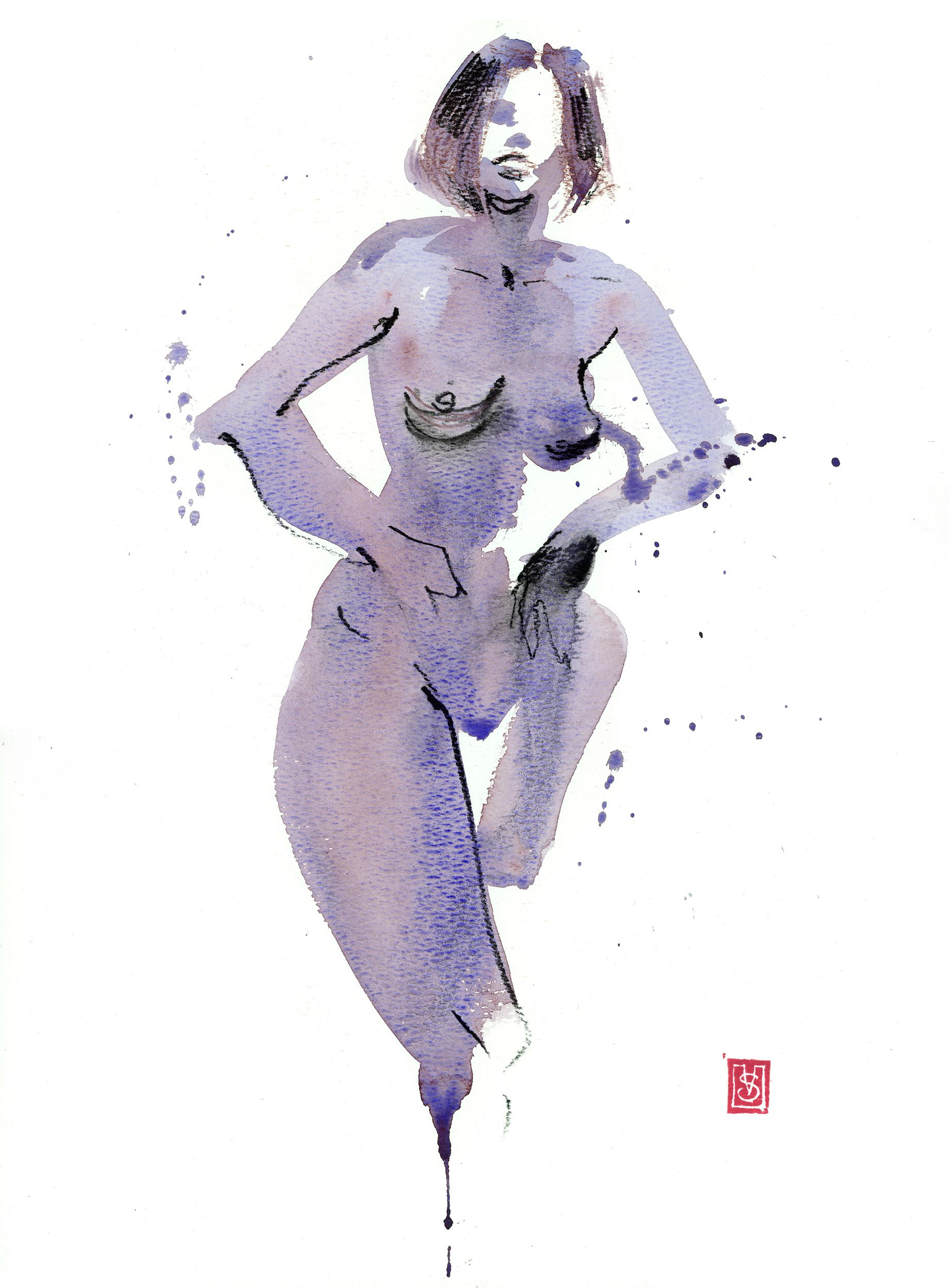 Виктория Севастьянова (Авторская графика - 
                  28 x 38 см) Nude 0143