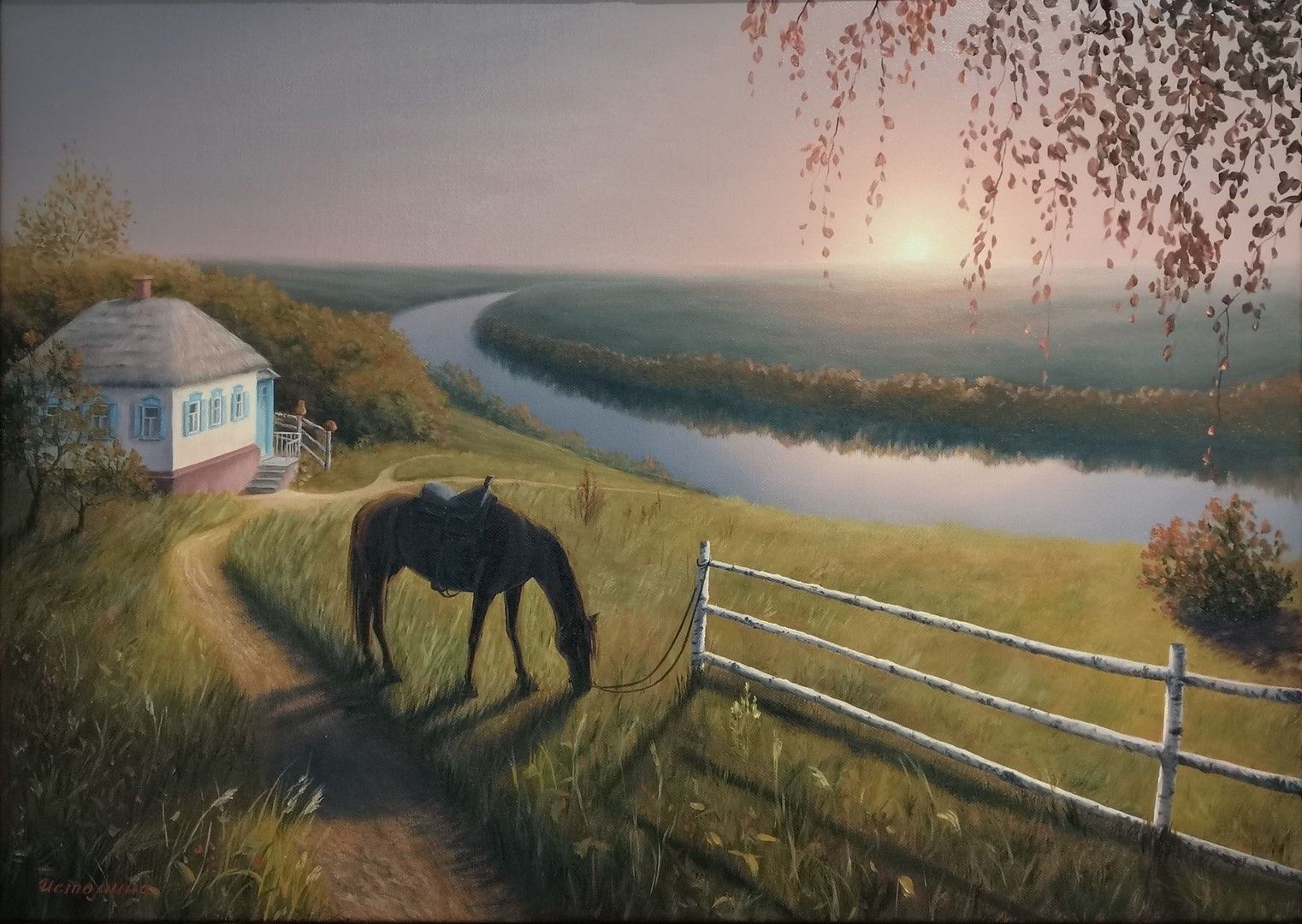 Елена Истомина (Картина, живопись - 
                  70 x 50 см) В краю родном