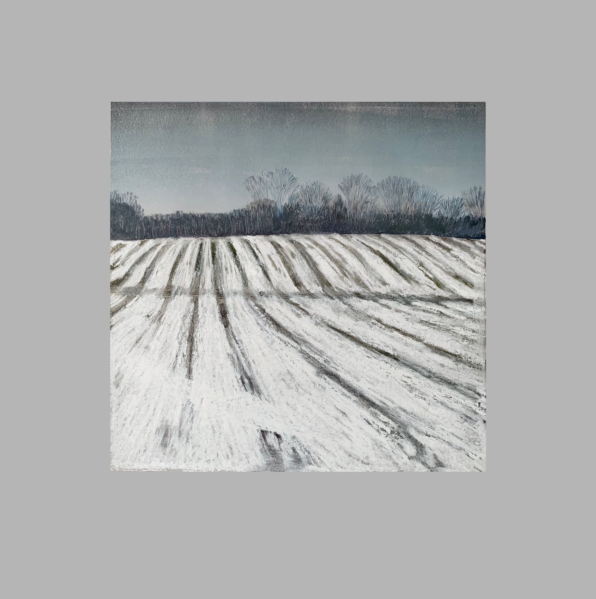 Мария Стадник (Графика печатная - 
                  44.5 x 44.5 см) Winter field