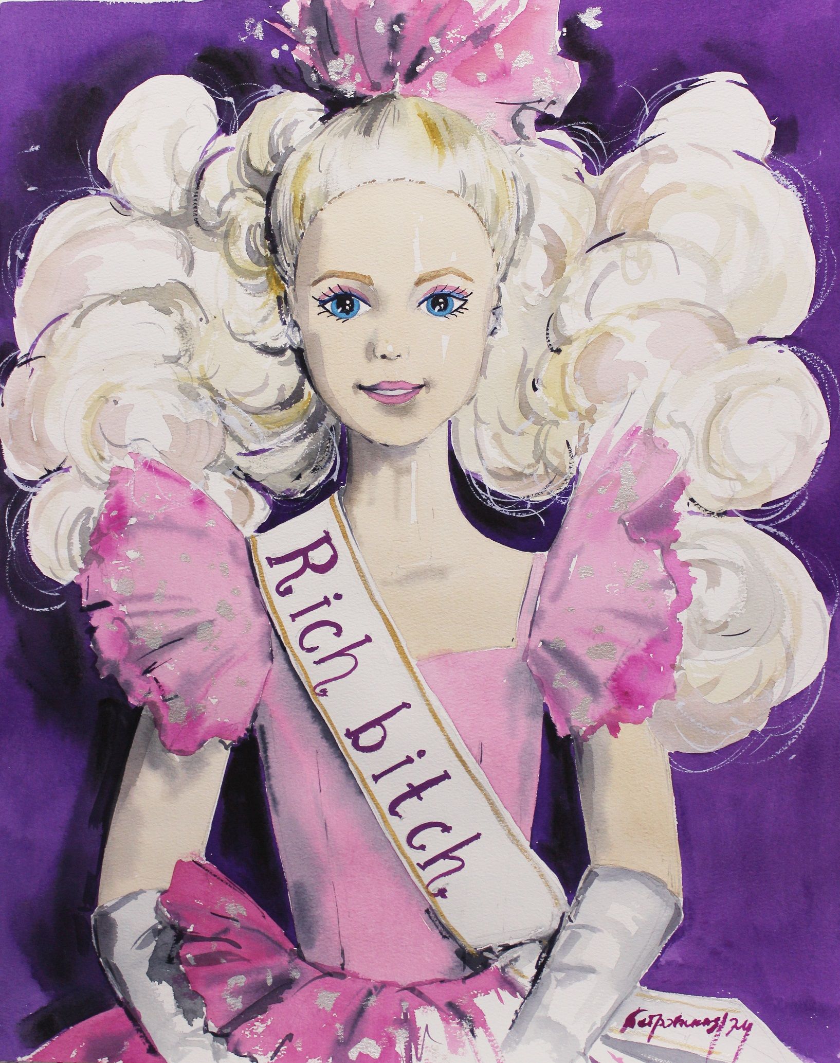 Ирина Петровская (Авторская графика - 
                  40 x 50 см) Rich bitch
