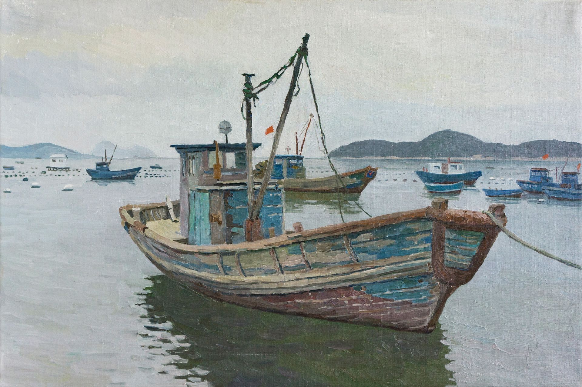 Николай Водолазский (Картина, живопись - 
                  90 x 60 см) Старая шхуна