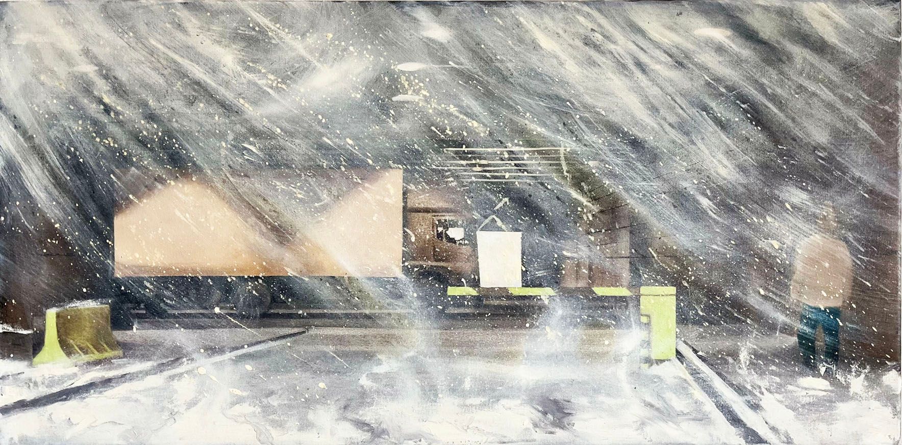 Анна Красная (Картина, живопись - 
                  100 x 50 см) Зима