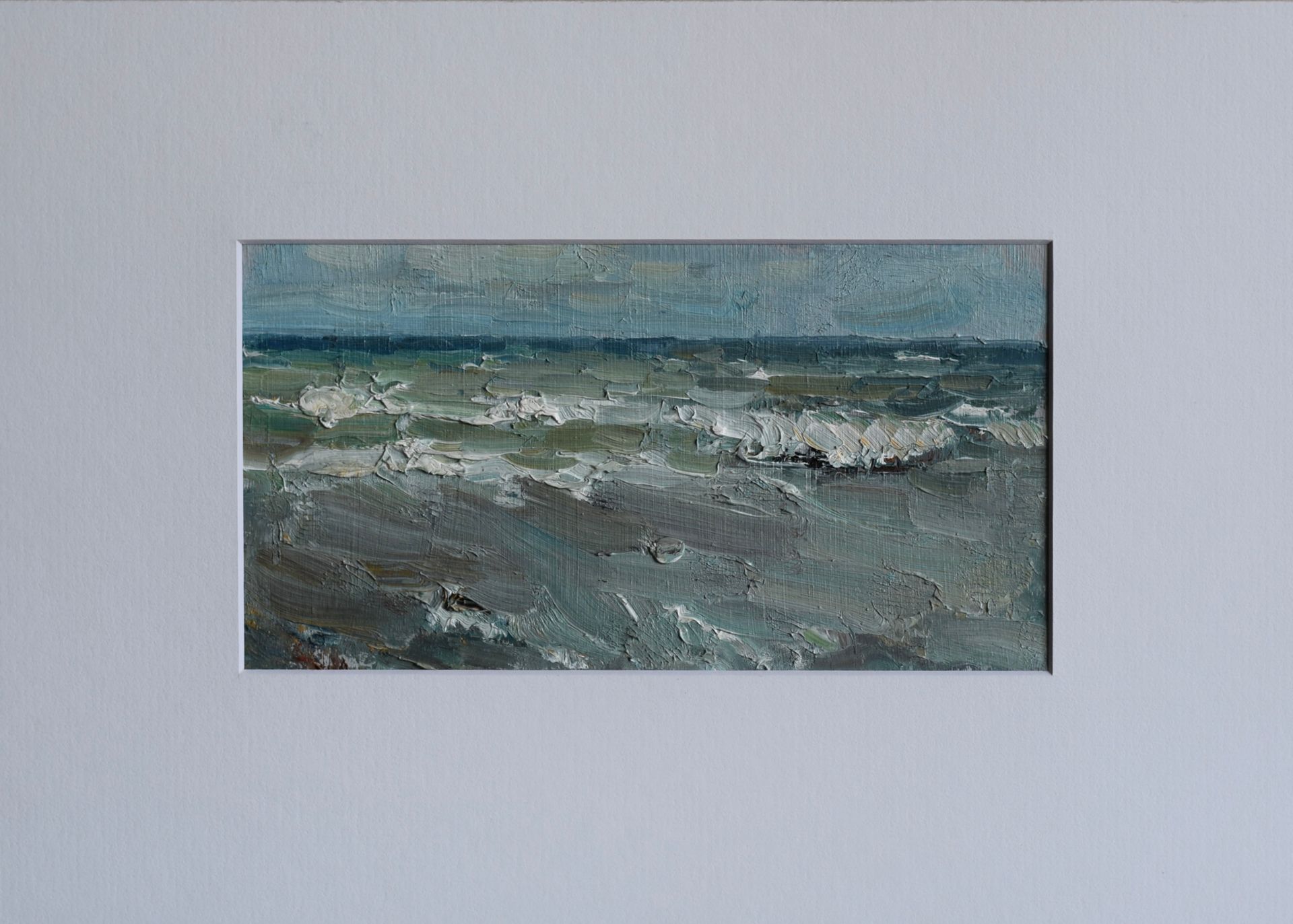 Илья Хахарев (Авторская графика - 
                  35 x 25 см) Море в сентябре