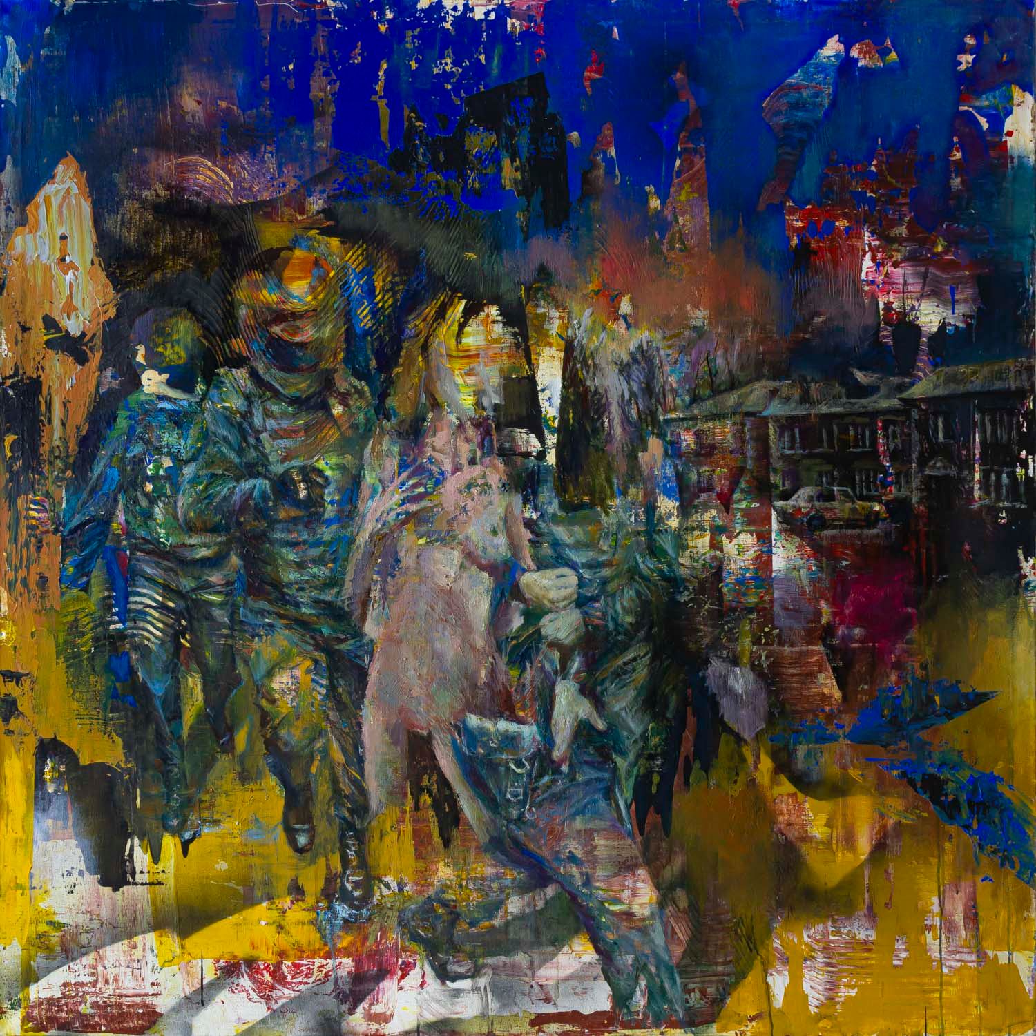 Роман Казус (Картина, живопись - 
                  150 x 150 см) Посторонний