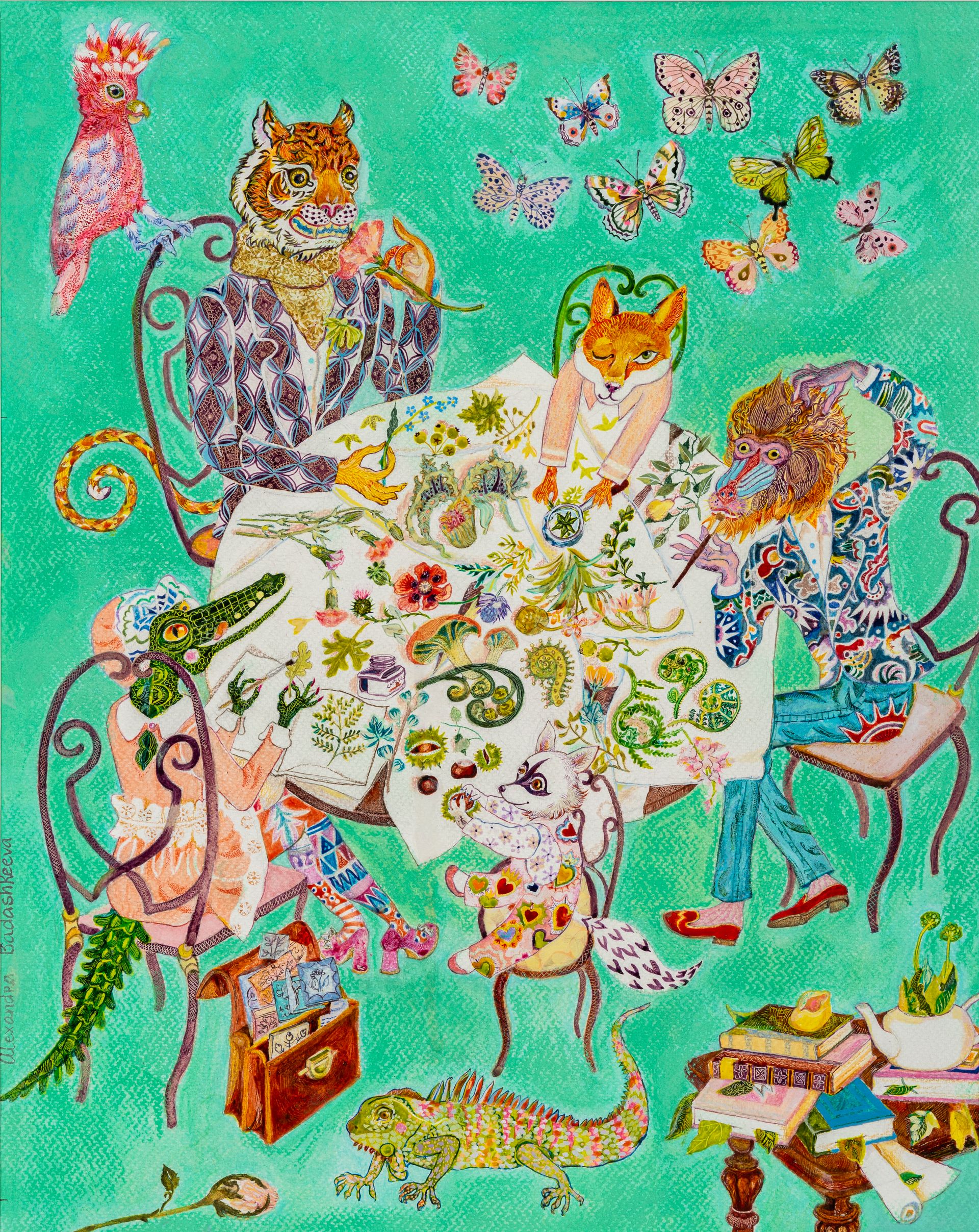 Александра Бадашкеева (Графика цифровая (принты) - 
                  40 x 50 см) Без названия