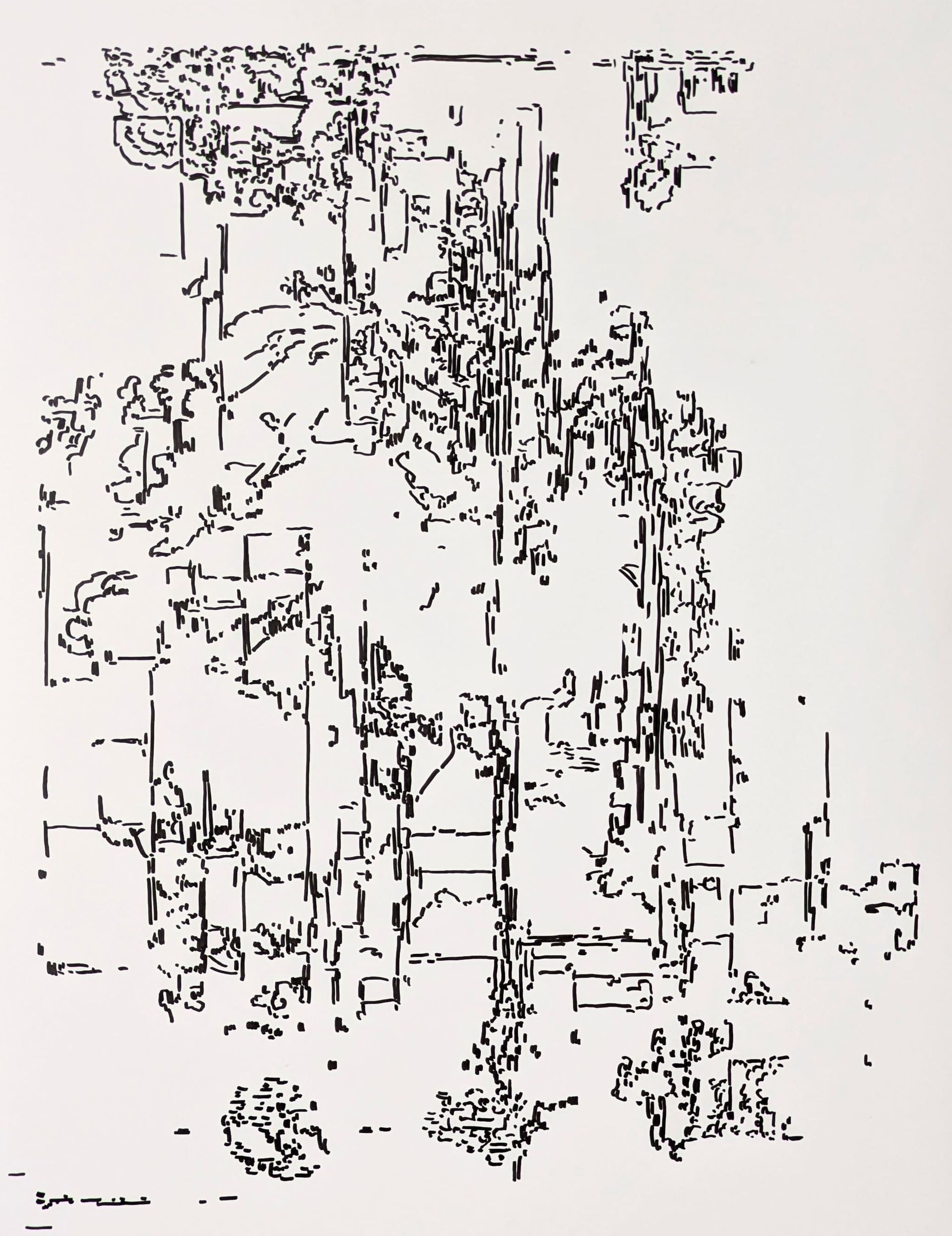 Дарья Растунина (Авторская графика - 
                  56 x 74 см) Без названия