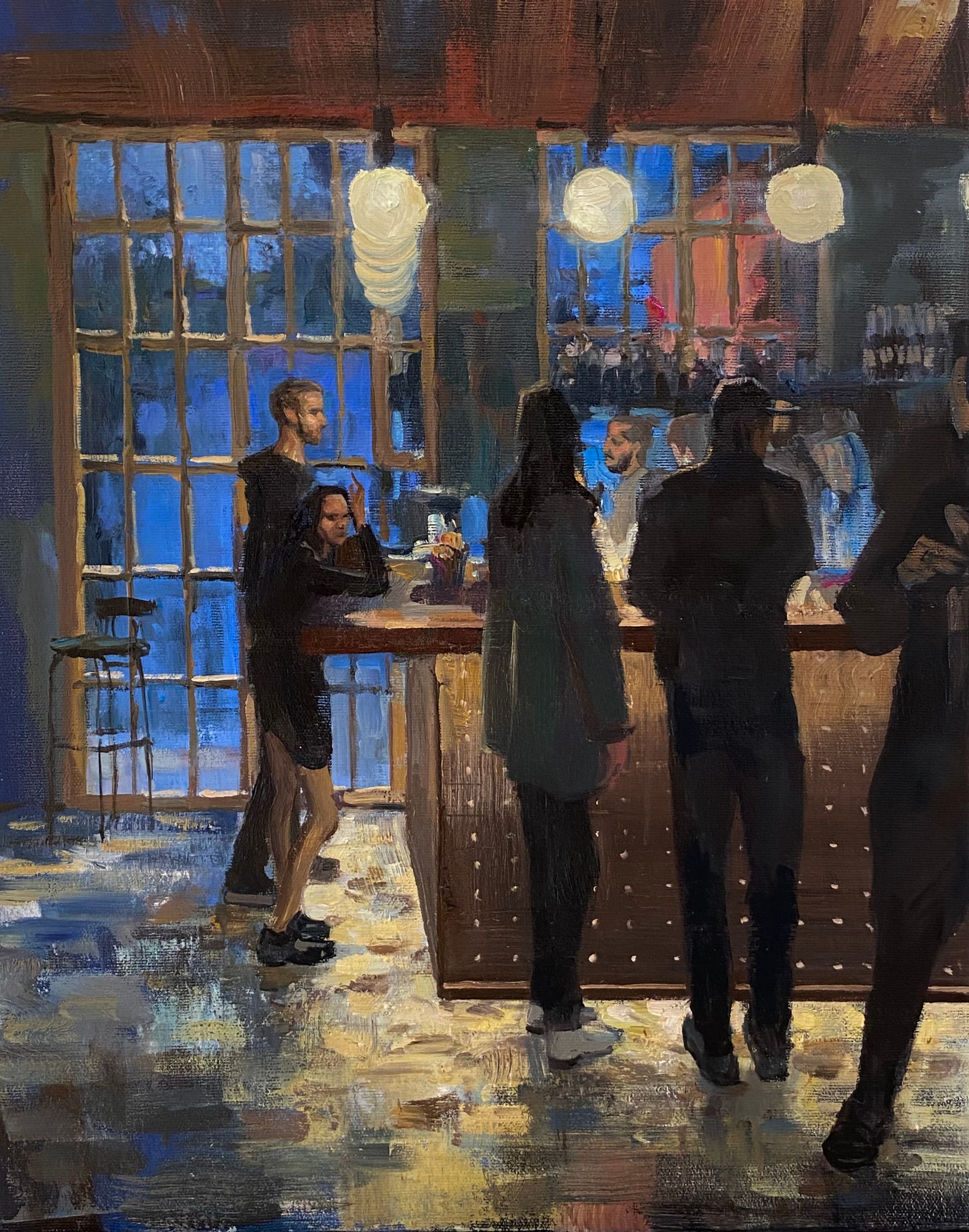 Вячеслав Кривцов (Картина, живопись - 
                  40 x 50 см) Вечер перед крепким