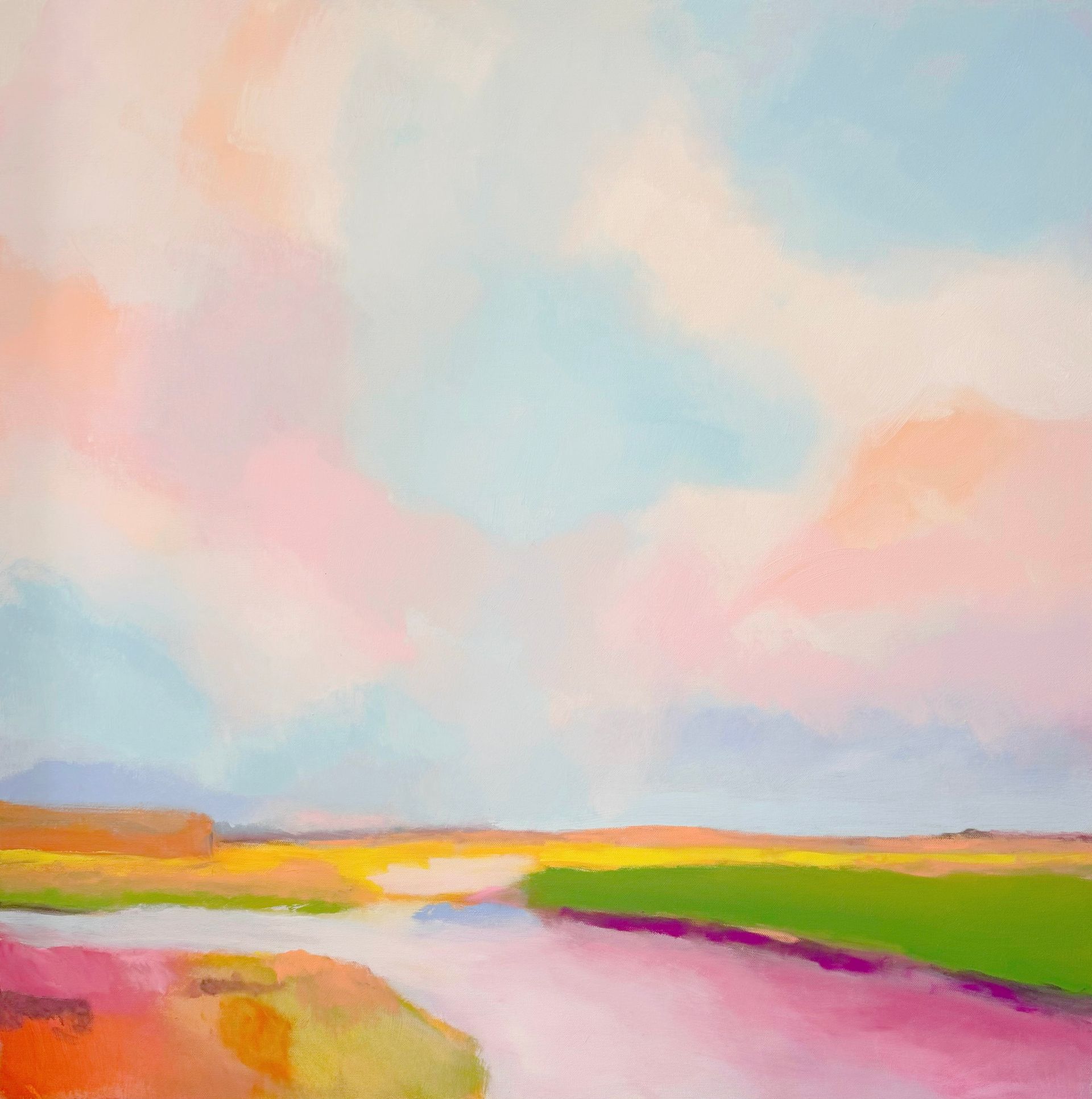Анна Ганина (Картина, живопись - 
                  100 x 100 см) Ember sky
