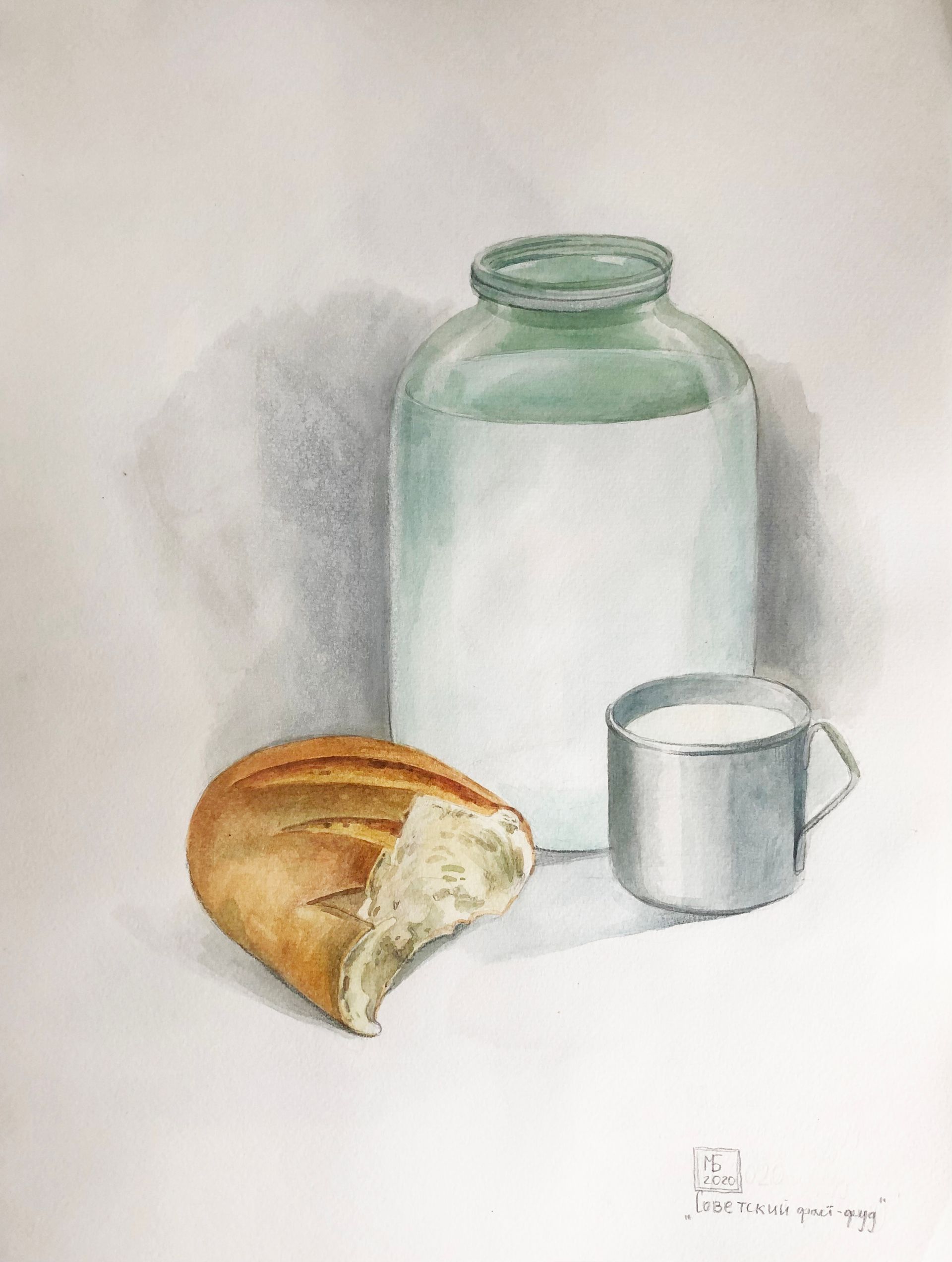 Мария Буртова (Авторская графика - 
                  30 x 40 см) Советский фаст-фуд
