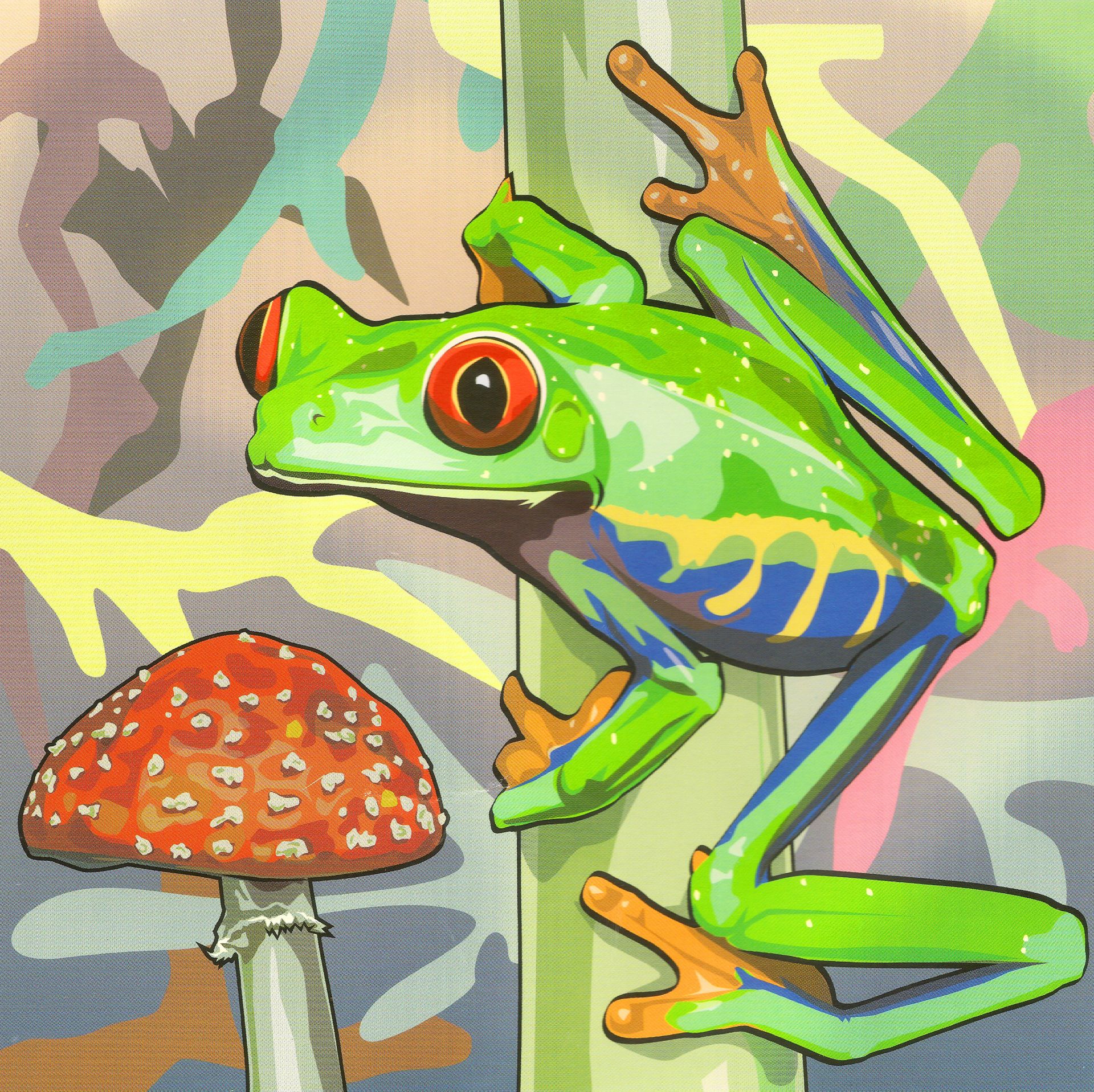 Гоша Острецов (Графика цифровая (принты) - 
                  70 x 70 см) Лягушечка