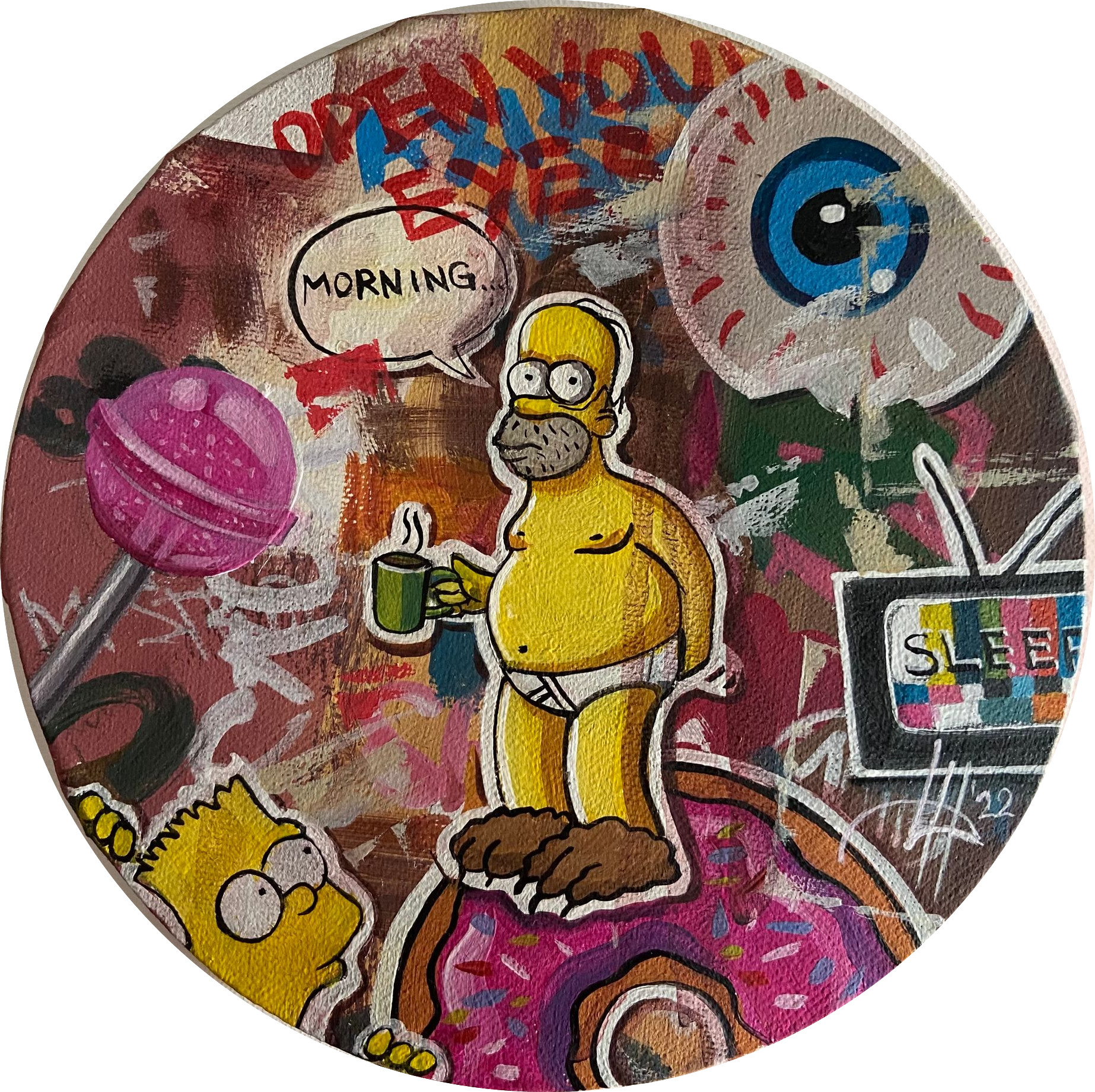 Динара Хёртнагль (Картина, живопись - 
                  20 x 20 см) Generation Pepsi. Morning