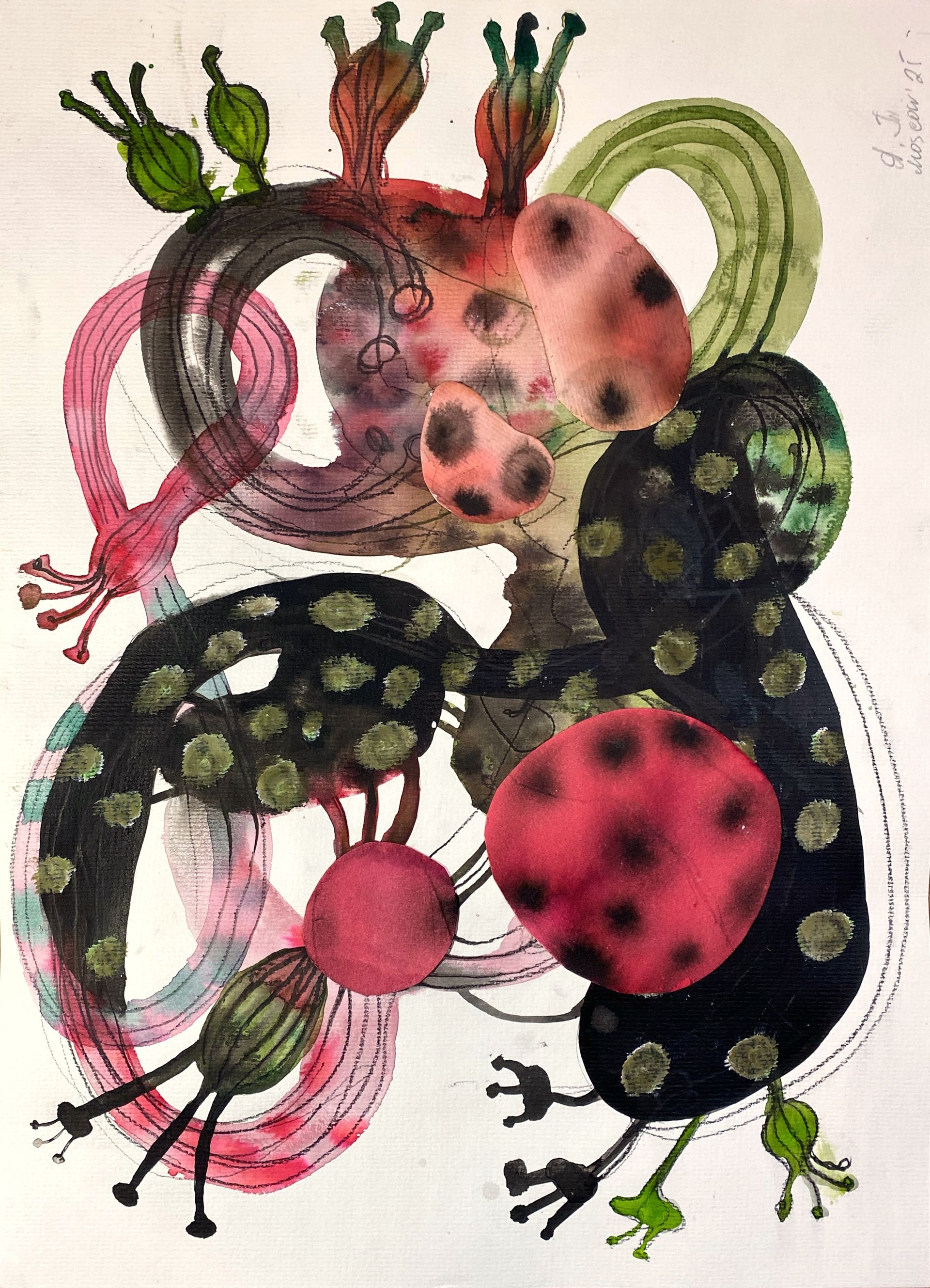 Анастасия Трапезникова (Авторская графика - 
                  40 x 50 см) Rodix vitalis