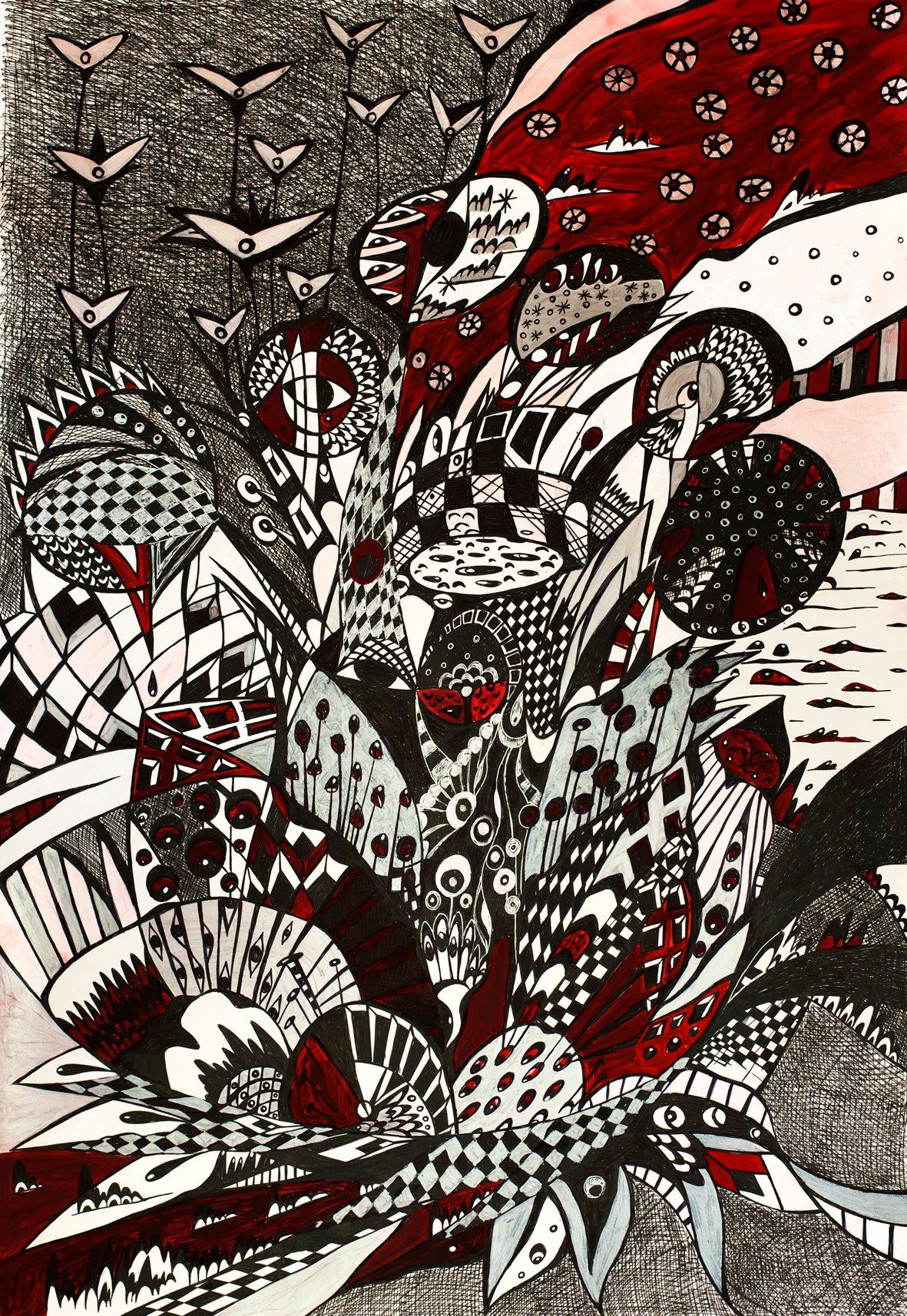 Ирина Шумская (Авторская графика - 
                  40 x 60 см) Подсолнухи