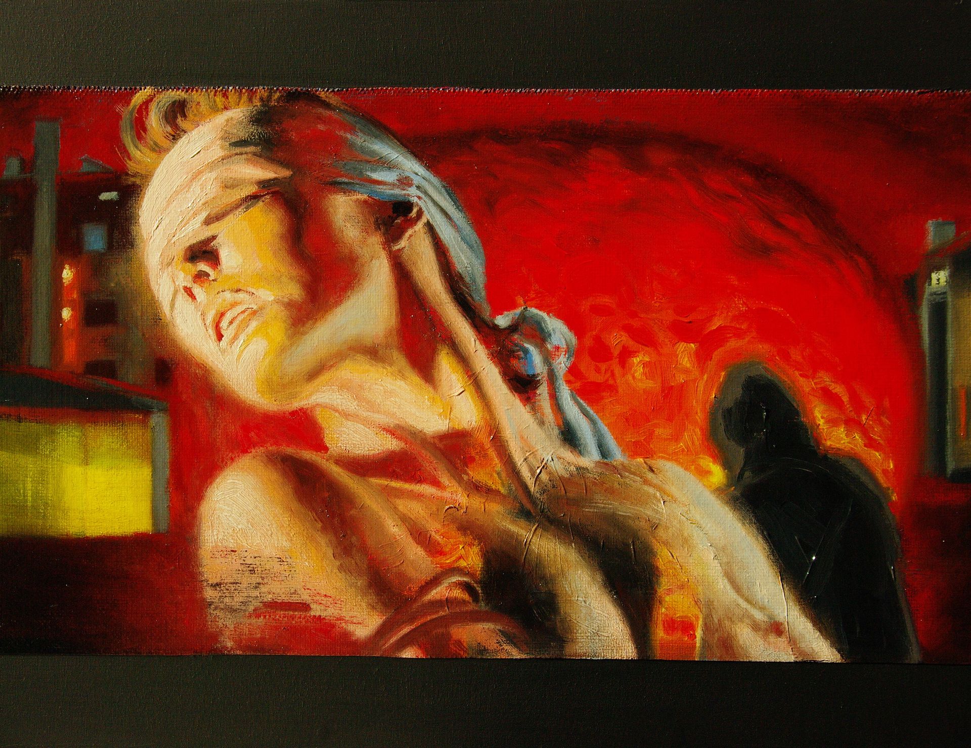 Алан Хатагты (Картина, живопись - 
                  50 x 38 см) Медленный закат