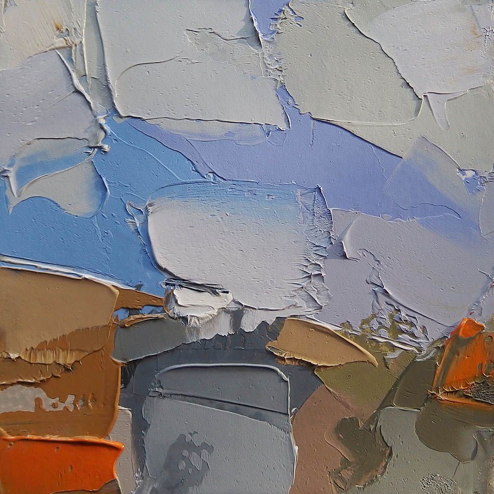 Андрей Шенгелия (Картина, живопись - 
                  11.5 x 11.5 см) Верхняя Рача