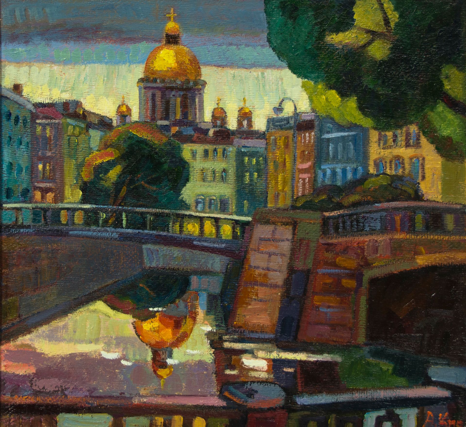 Андрей Киореску (Картина, живопись - 
                  45 x 45 см) Канал Грибоедова