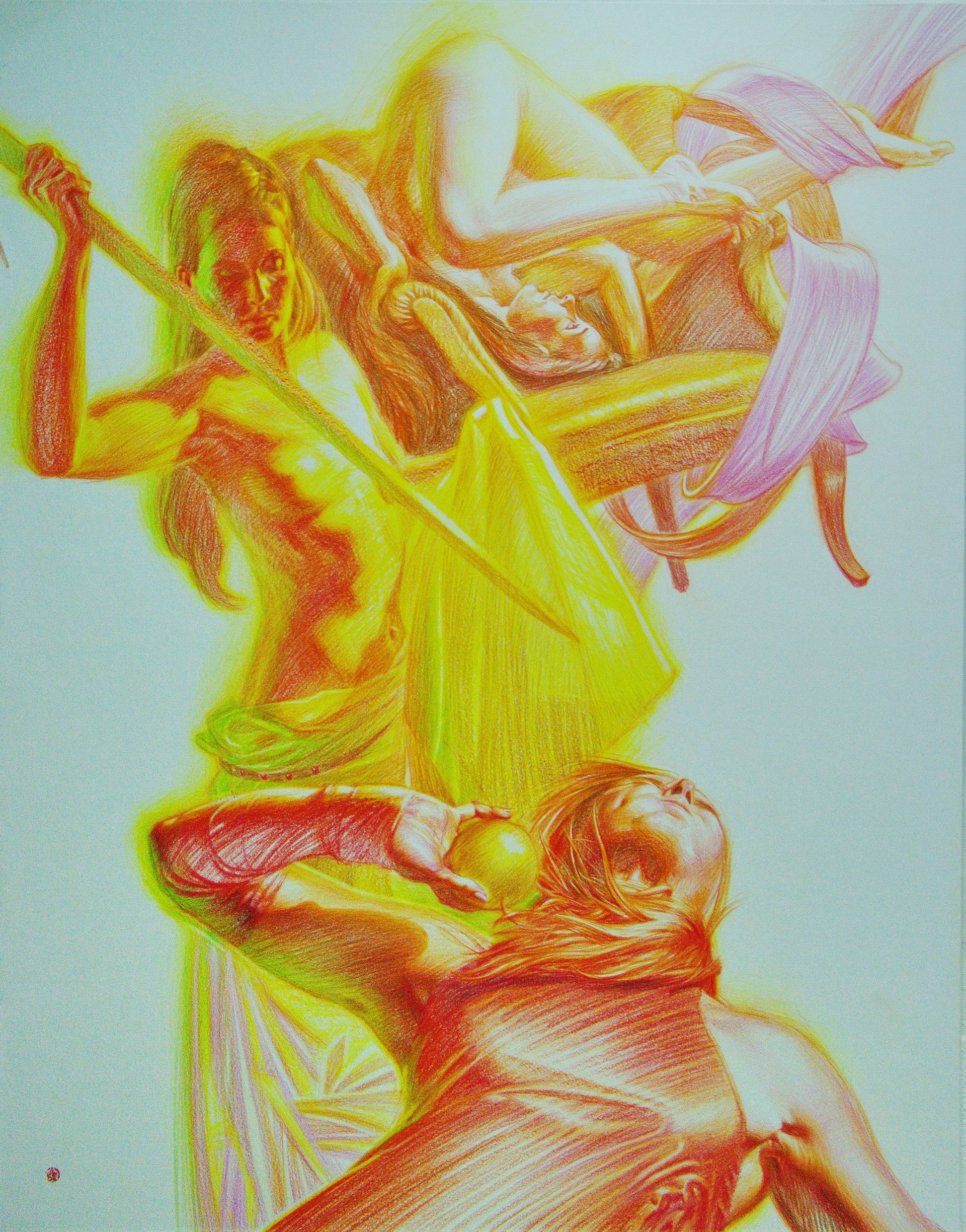 Алан Хатагты (Авторская графика - 
                  114 x 145 см) Обжигающий вихрь
