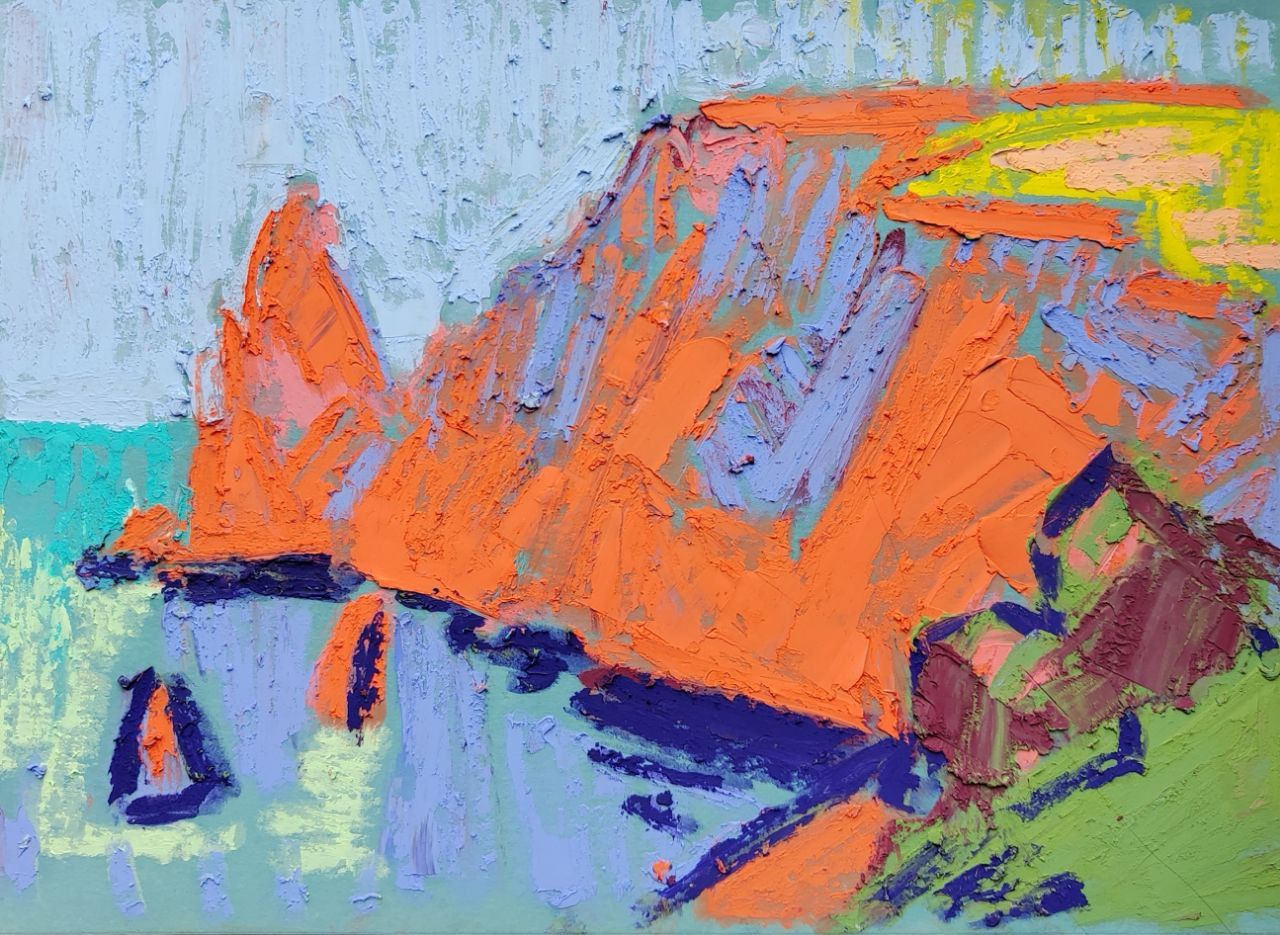 Олеся Лишаева (Авторская графика - 
                  29 x 21 см) Мыс Фиолент