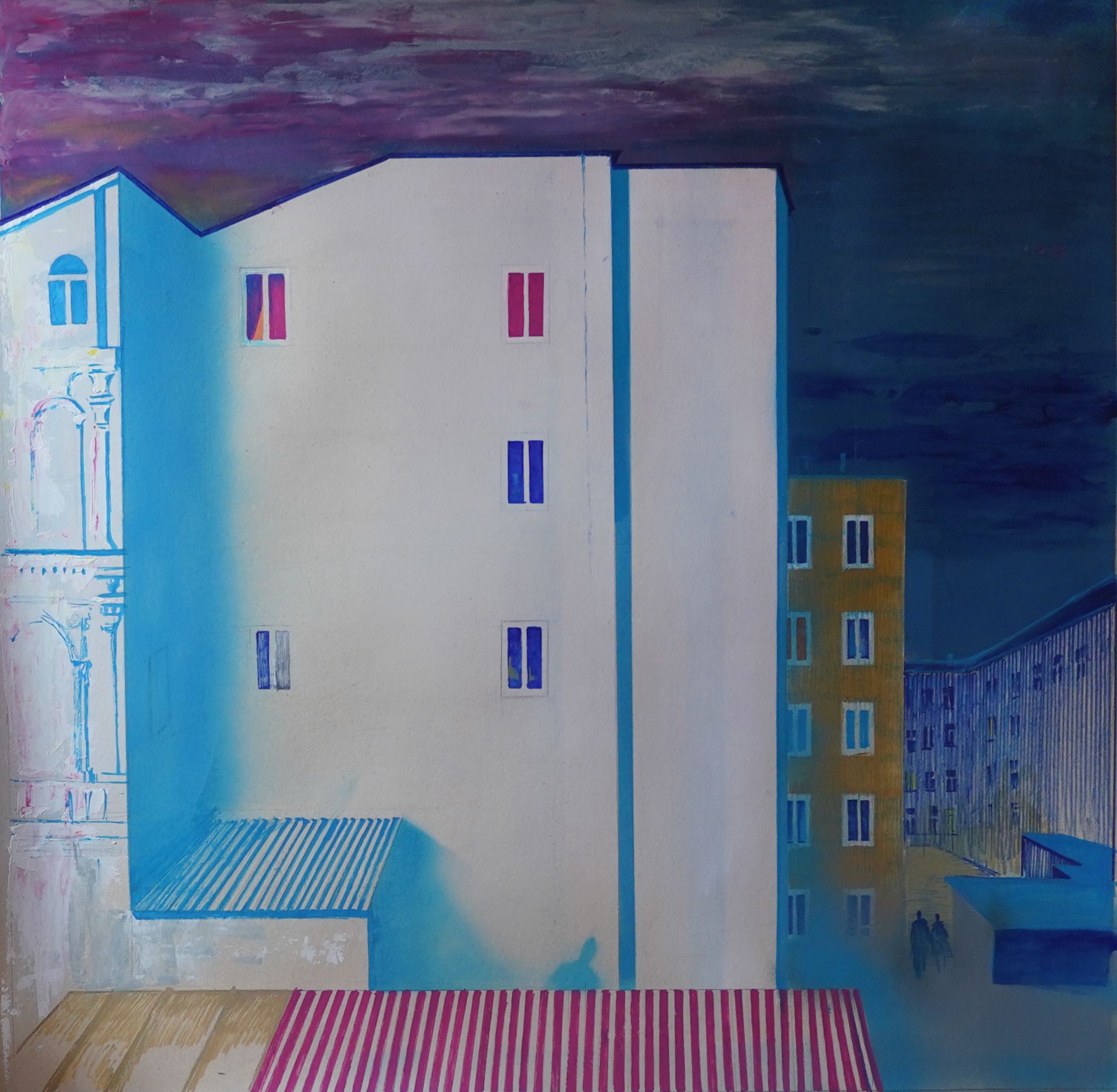 Ольга Лагеда (Картина, живопись - 
                  100 x 100 см) В переулке Нижнего Новгорода