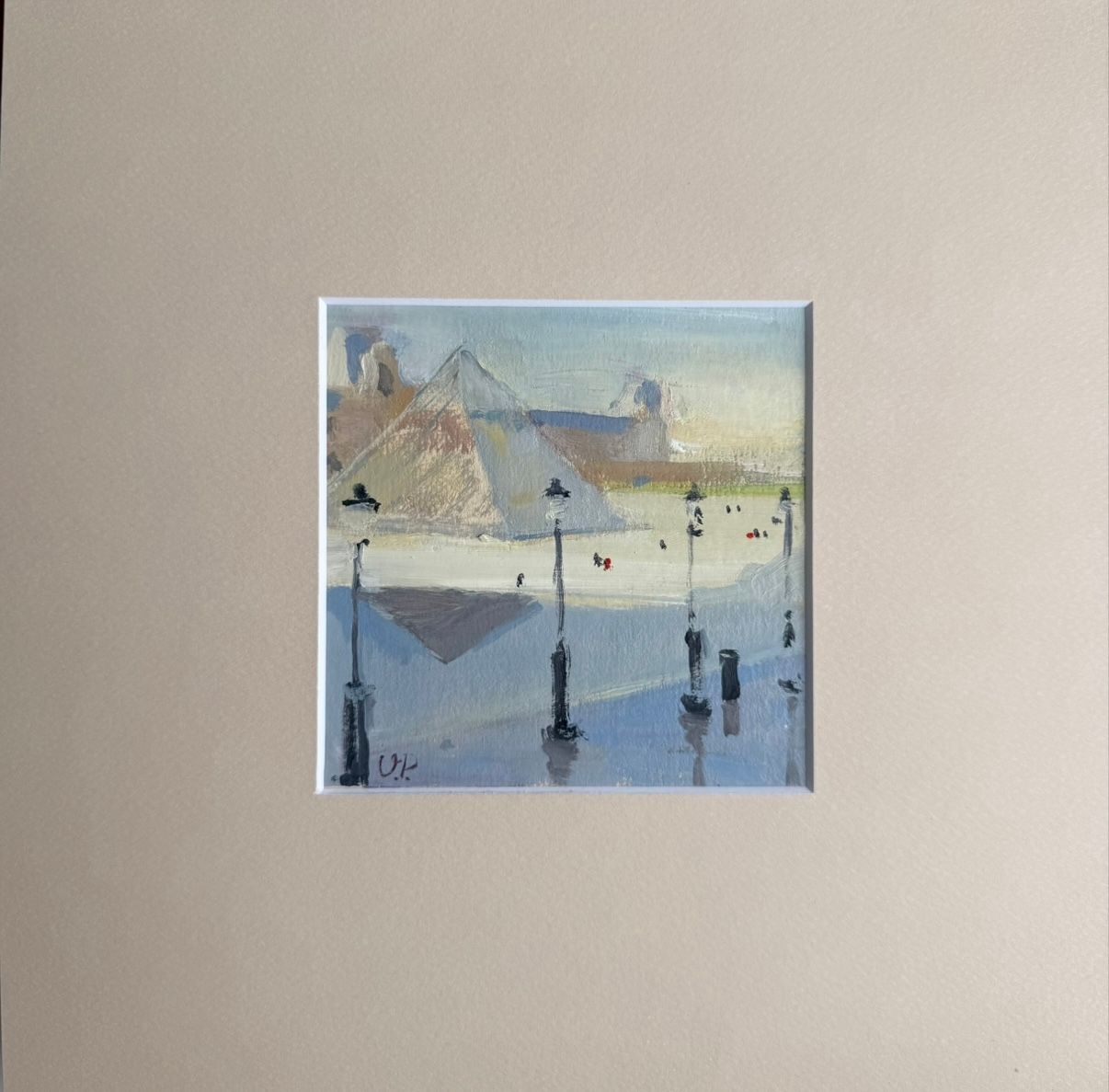 Валерия Привалихина (Авторская графика - 
                  24.5 x 24.5 см) Pyramide du Louvre