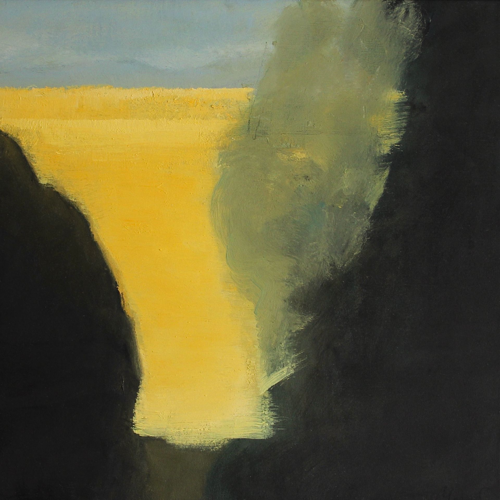 Мария Савенкова (Картина, живопись - 
                  50 x 50 см) Закат с желтым небом
