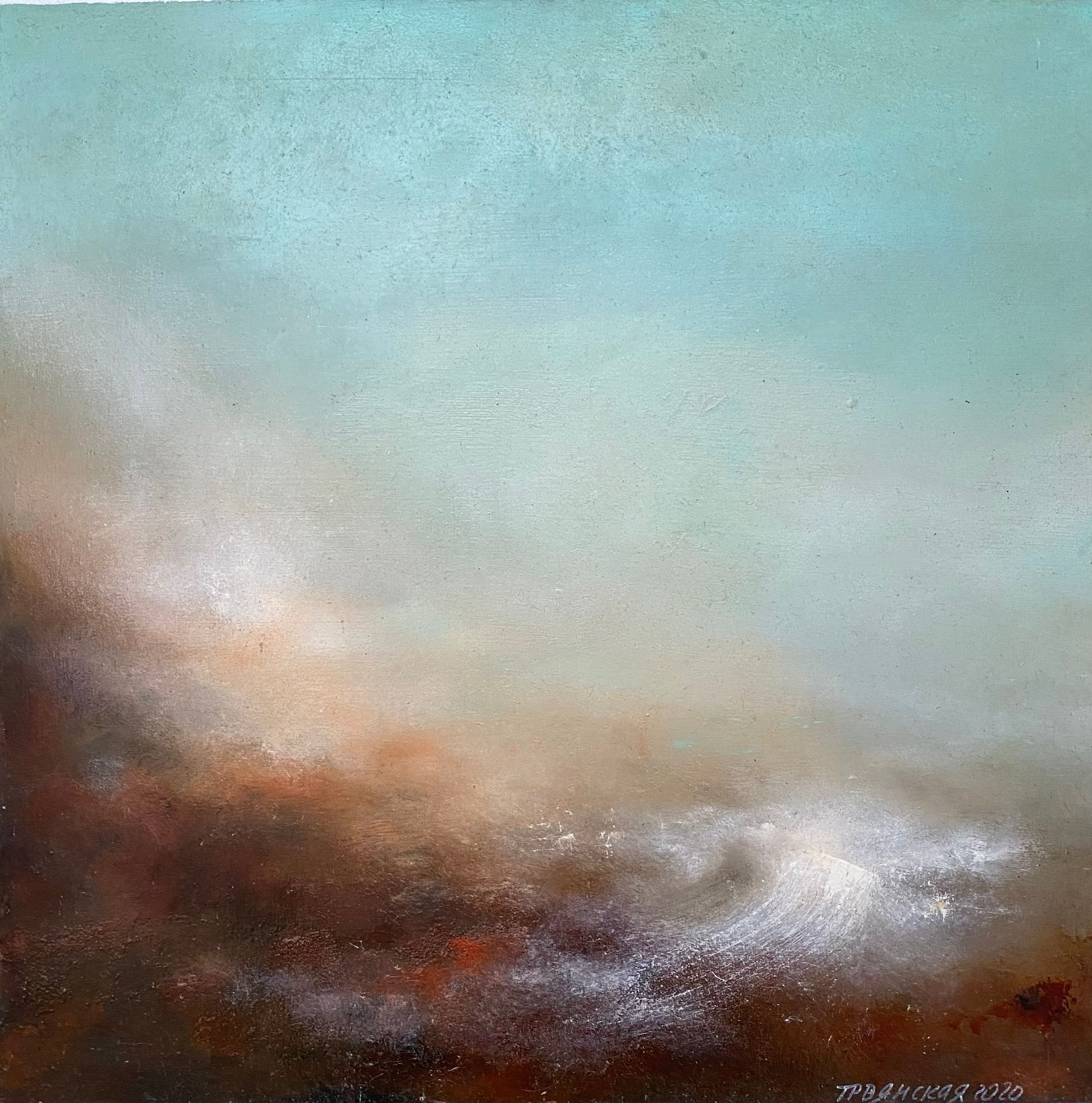 Елена Троянская (Картина, живопись - 
                  35 x 35 см) View of the valley
