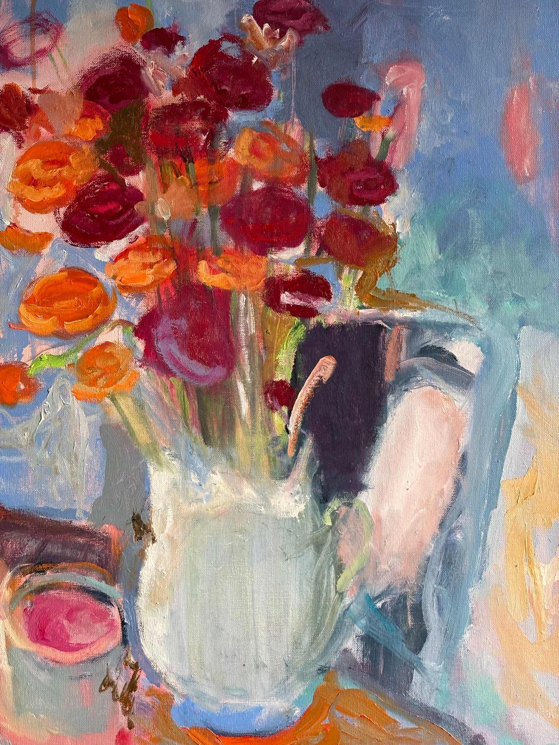Алина Магомедова (Картина, живопись - 
                  50 x 70 см) Ранункулюсы в молоке