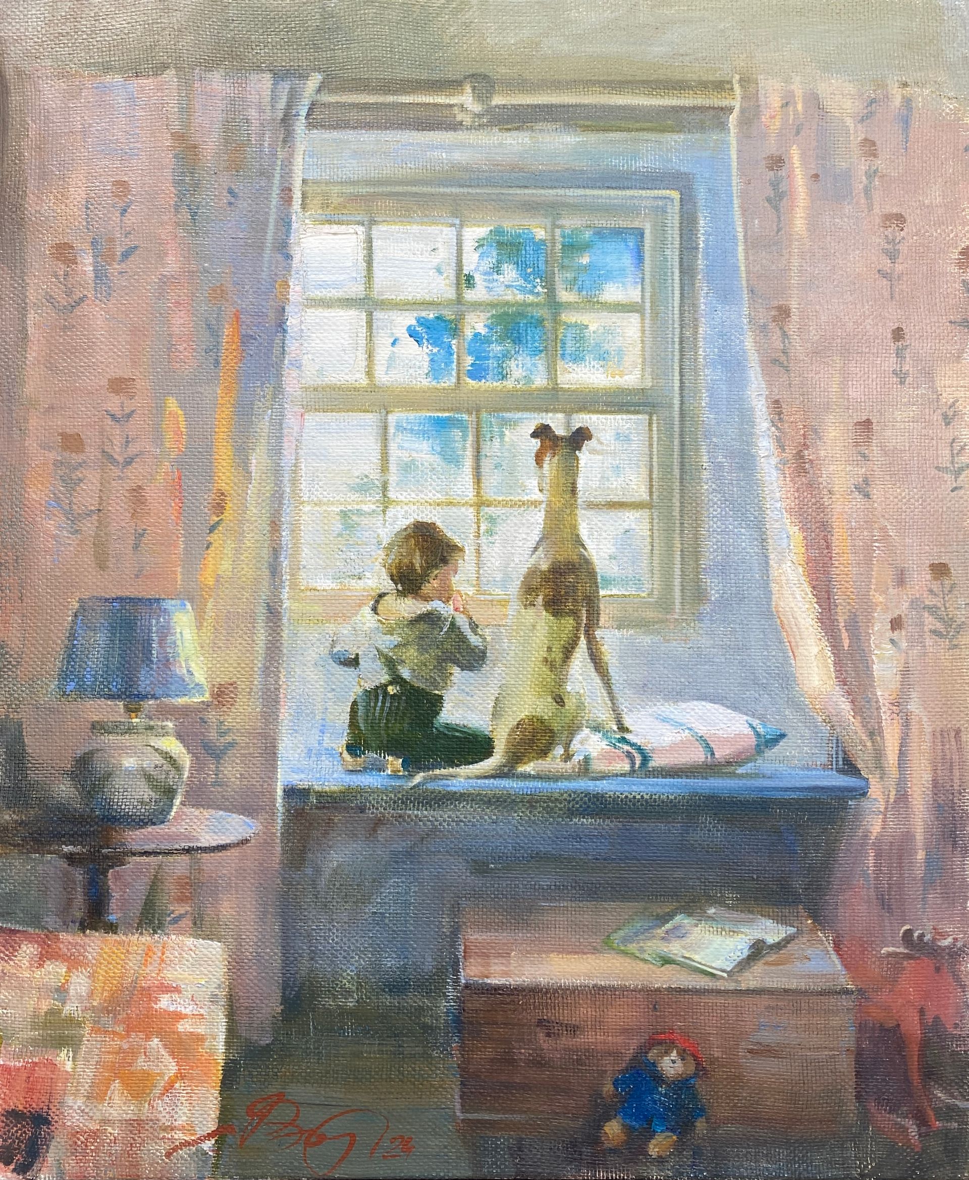 Надежда Воронцова (Картина, живопись - 
                  50 x 60 см) Верный друг