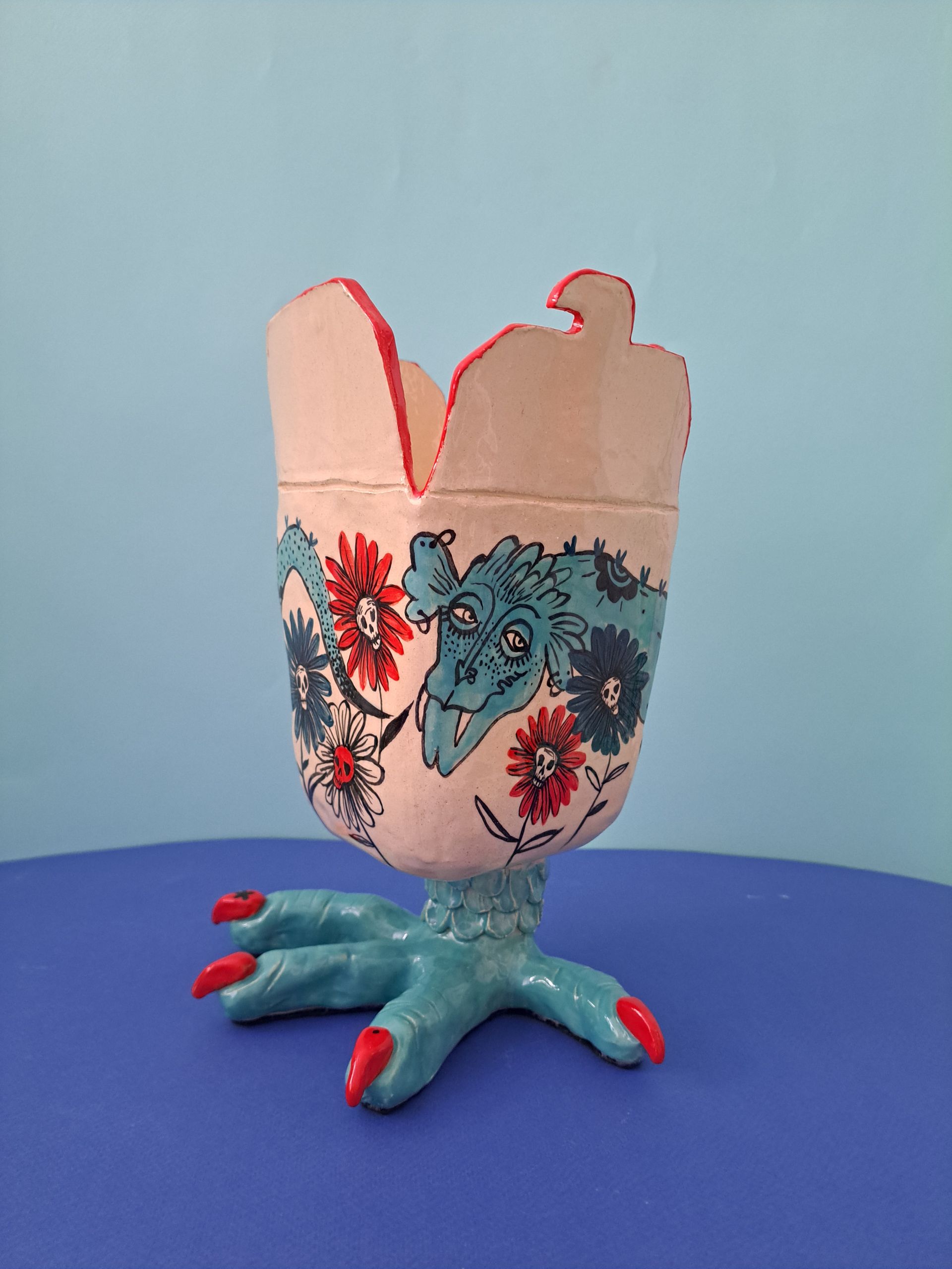 Полина Булыгина (Скульптура - 
                  15 x 27 см) Ваза/фруктовница Dragon wok