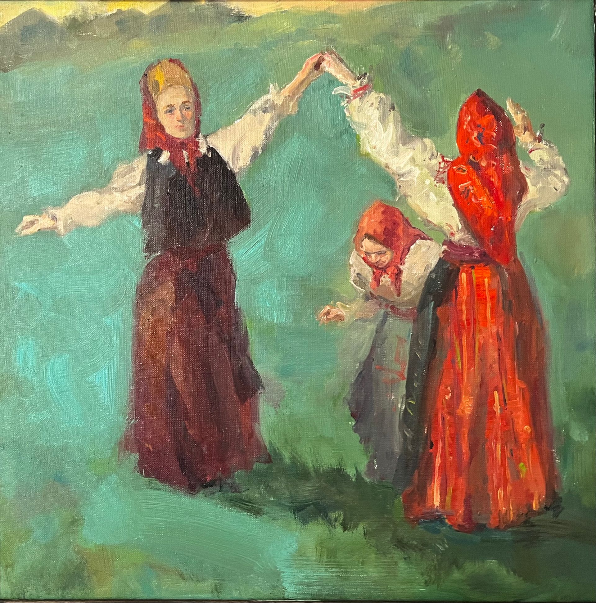 Елизавета Тарасова (Картина, живопись - 
                  45 x 45 см) Воротца