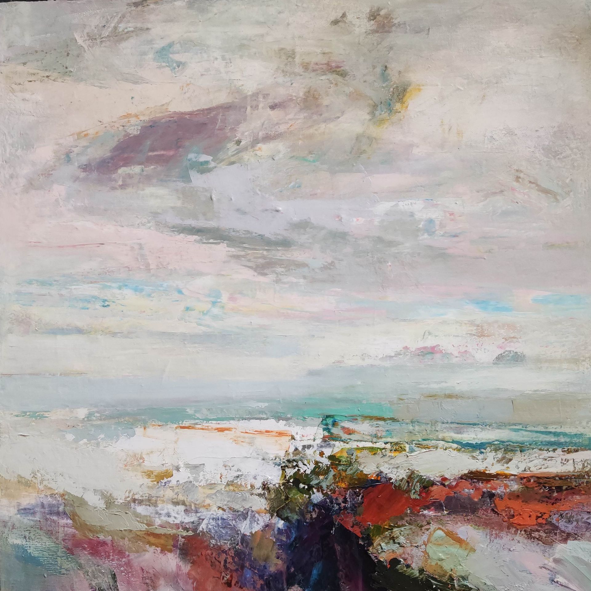 Виктория Шворень (Картина, живопись - 
                  90 x 90 см) Все ещё чувствую зиму