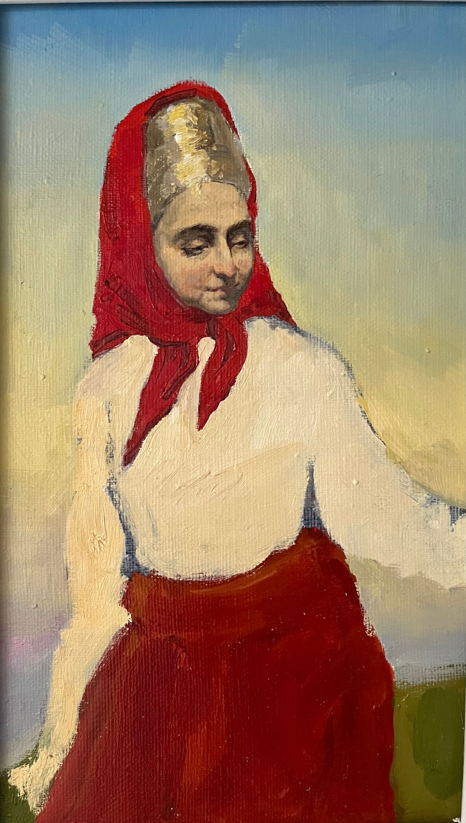 Елизавета Тарасова (Картина, живопись - 
                  12 x 25 см) Закатный свет