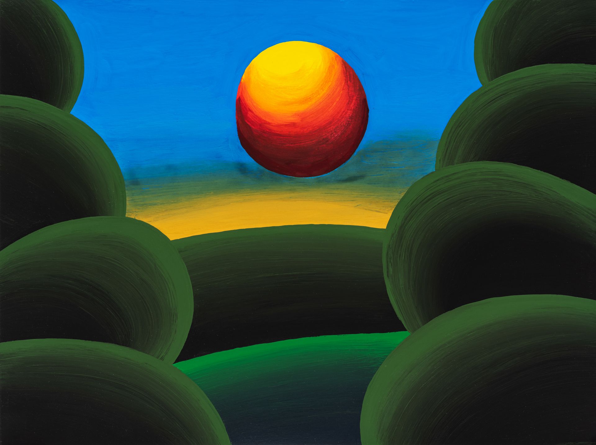 Олег Хвостов (Авторская графика - 
                  40 x 30 см) Пейзаж