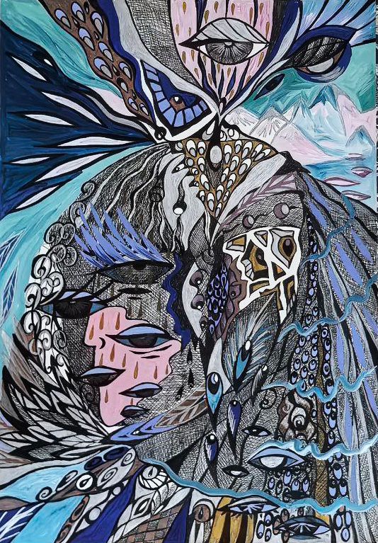 Ирина Шумская (Авторская графика - 
                  40 x 60 см) Время