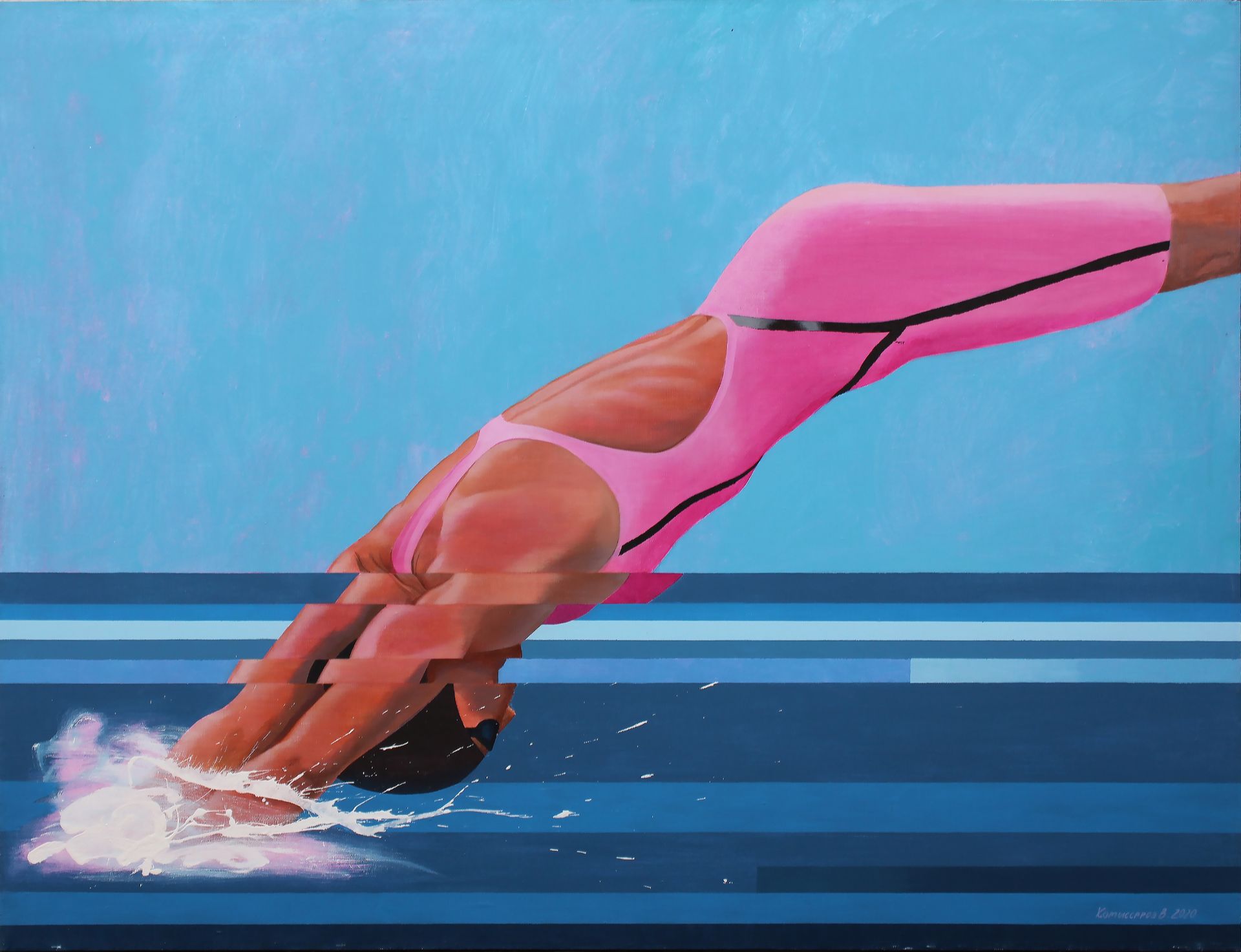 Вадим Комиссаров (Картина, живопись - 
                  130 x 100 см) Прыжок в неизвестное