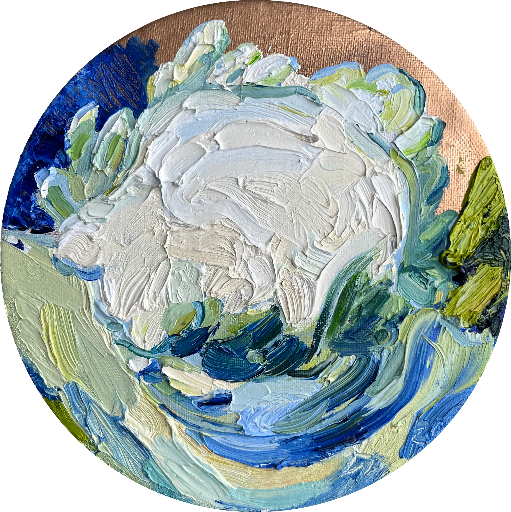 Иван Глазков (Картина, живопись - 
                  20 x 20 см) У фонтана Бахуса
