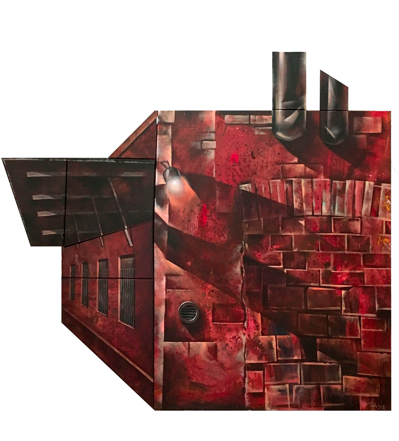 Динара Хёртнагль (Картина, живопись - 
                  135 x 120 см) Brick City