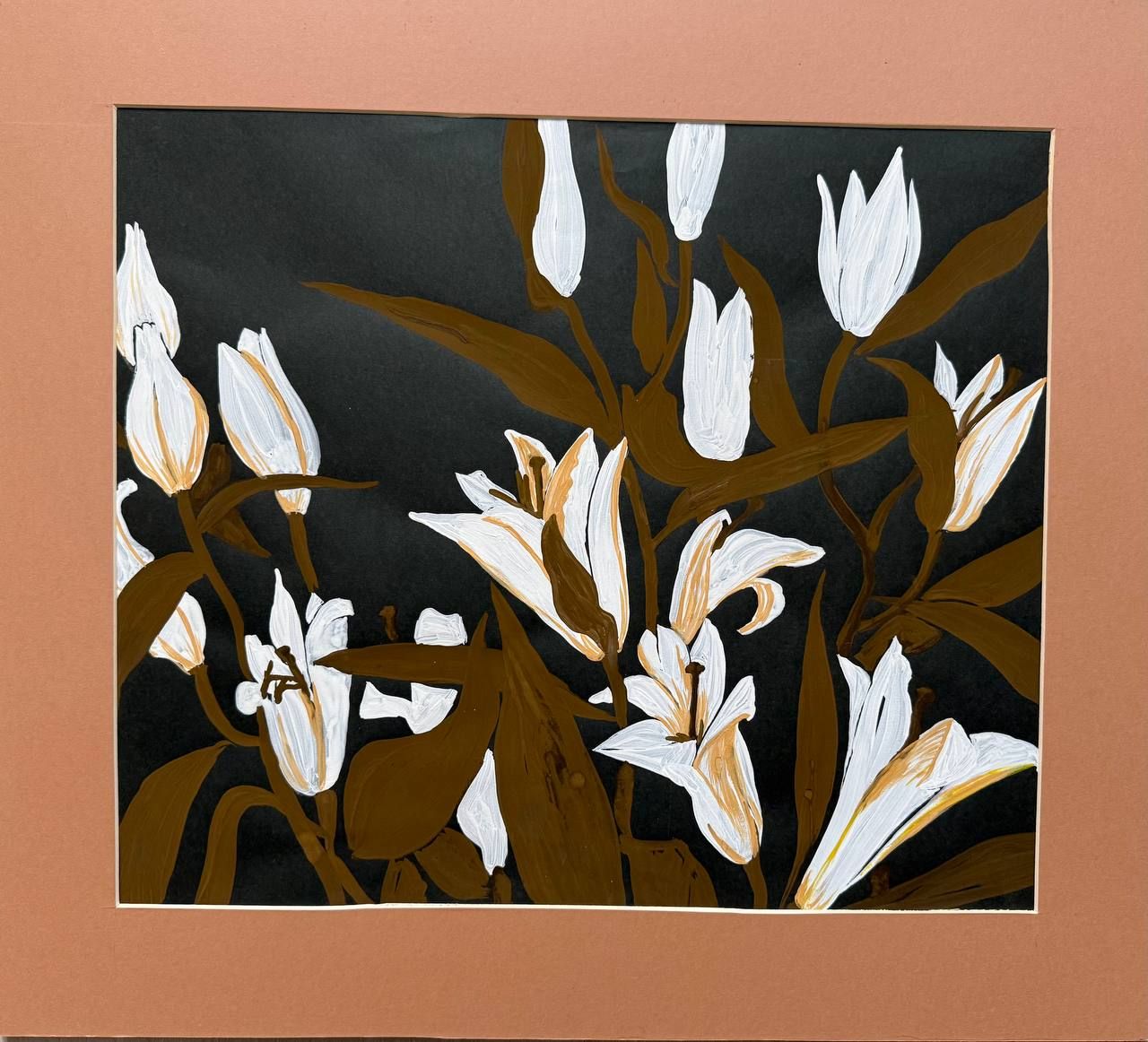 Алена Сокольникова (Авторская графика - 
                  50 x 45 см) Лилии