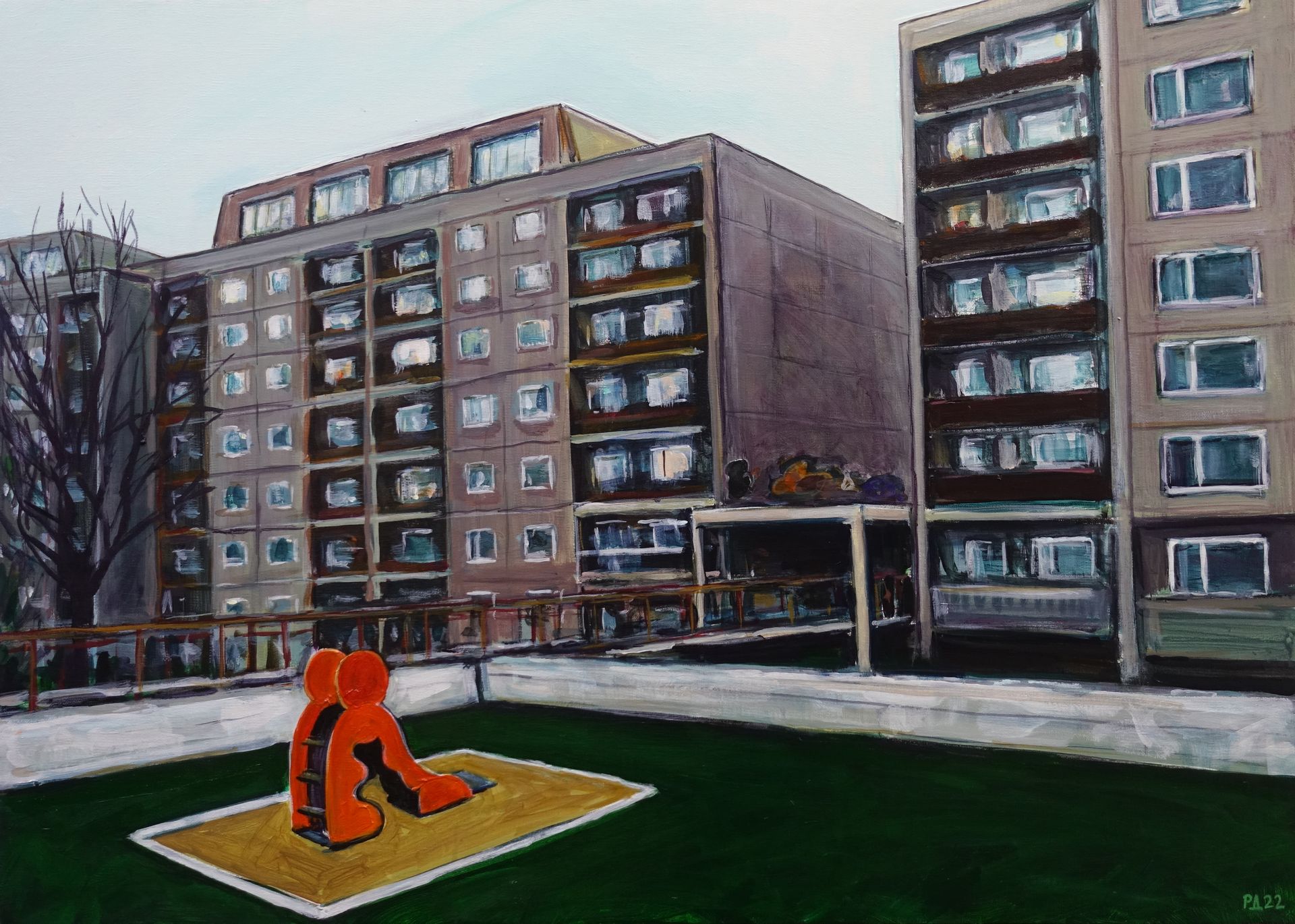 Денис Русаков (Картина, живопись - 
                  70 x 50 см) Yard