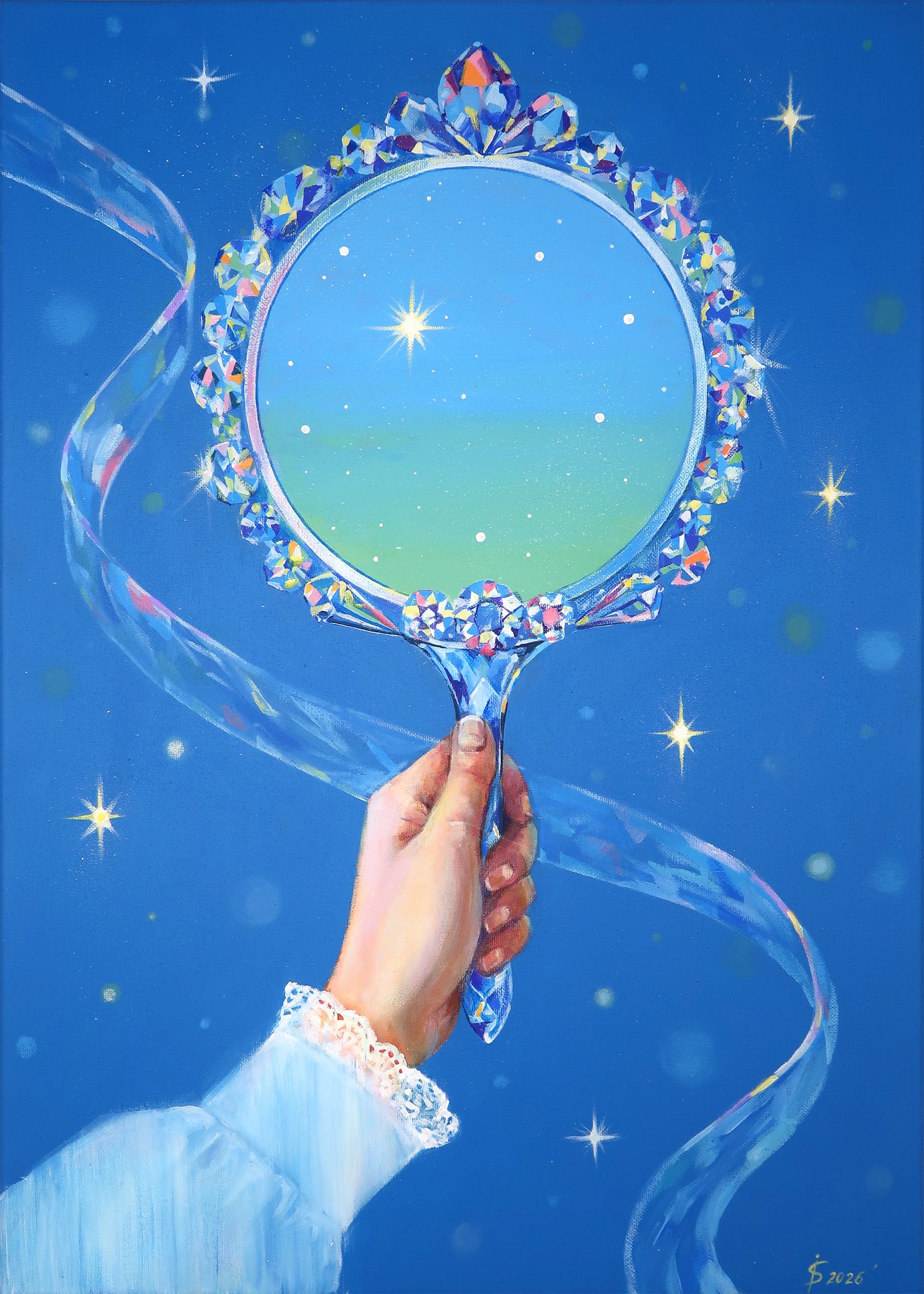 Светлана Искоских (Картина, живопись - 
                  50 x 70 см) Зеркало времени