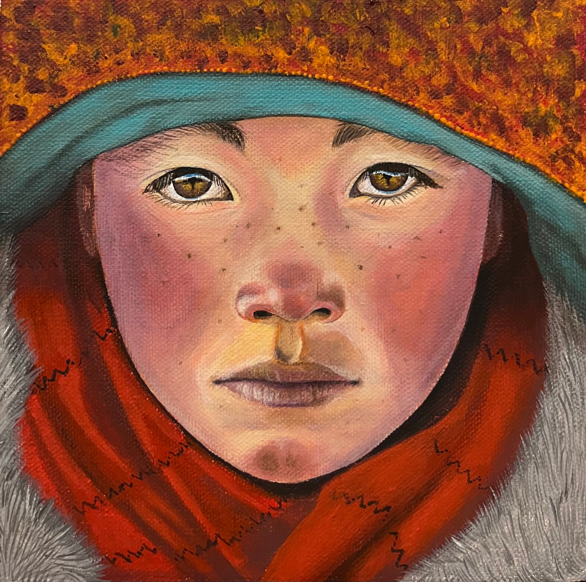 Нина Григель (Картина, живопись - 
                  20 x 20 см) С мороза