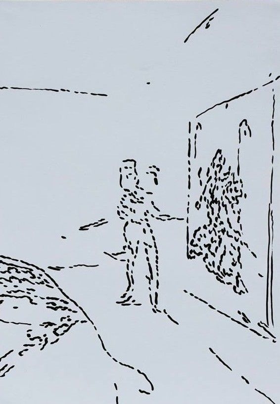 Дарья Растунина (Авторская графика - 
                  29 x 42 см) Без названия, из серии "Комнаты"