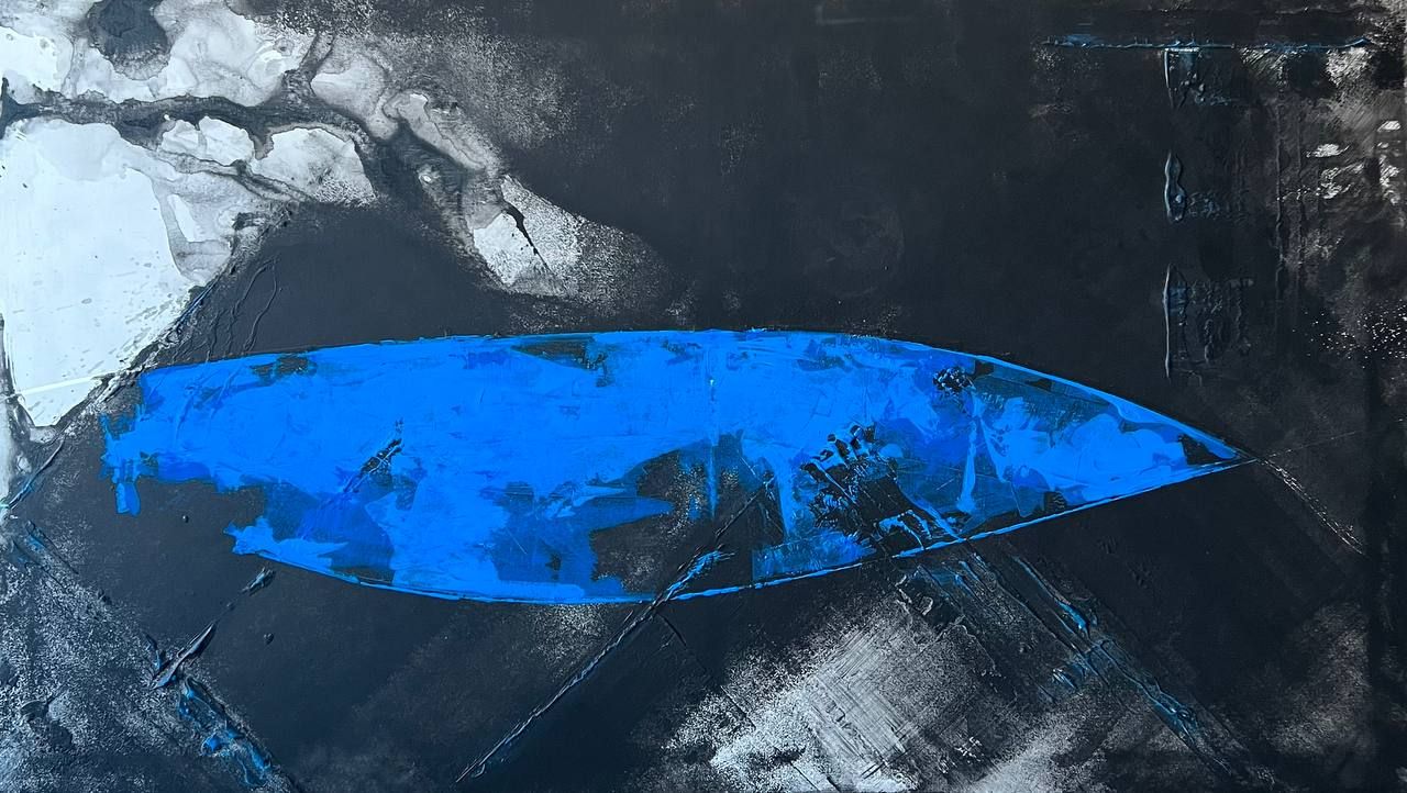Андрей Байков (Картина, живопись - 
                  140 x 80 см) Голубое
