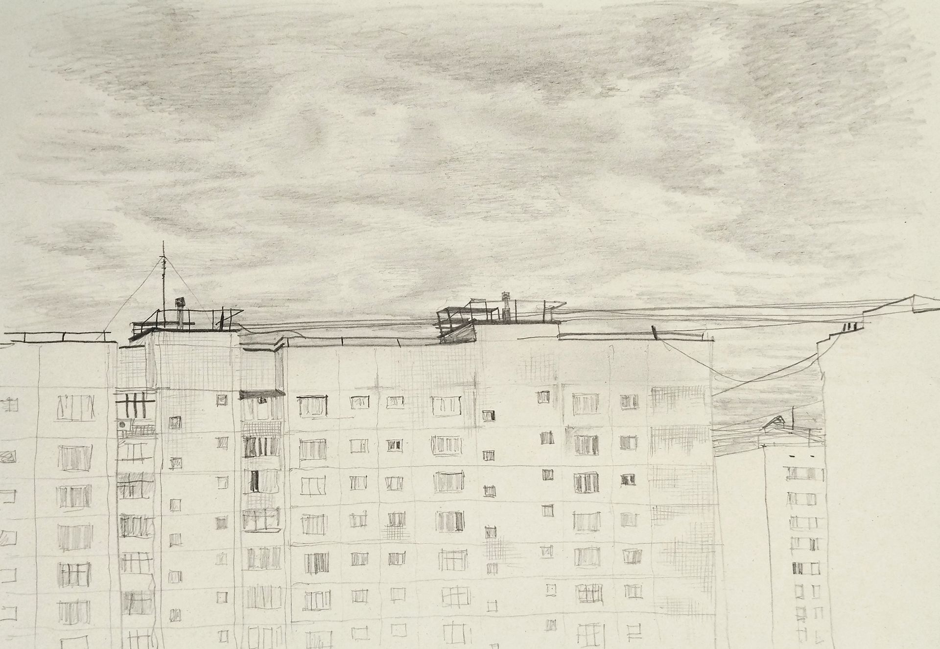 Евгения Крутова (Авторская графика - 
                  29.5 x 21 см) Ничего не происходит
