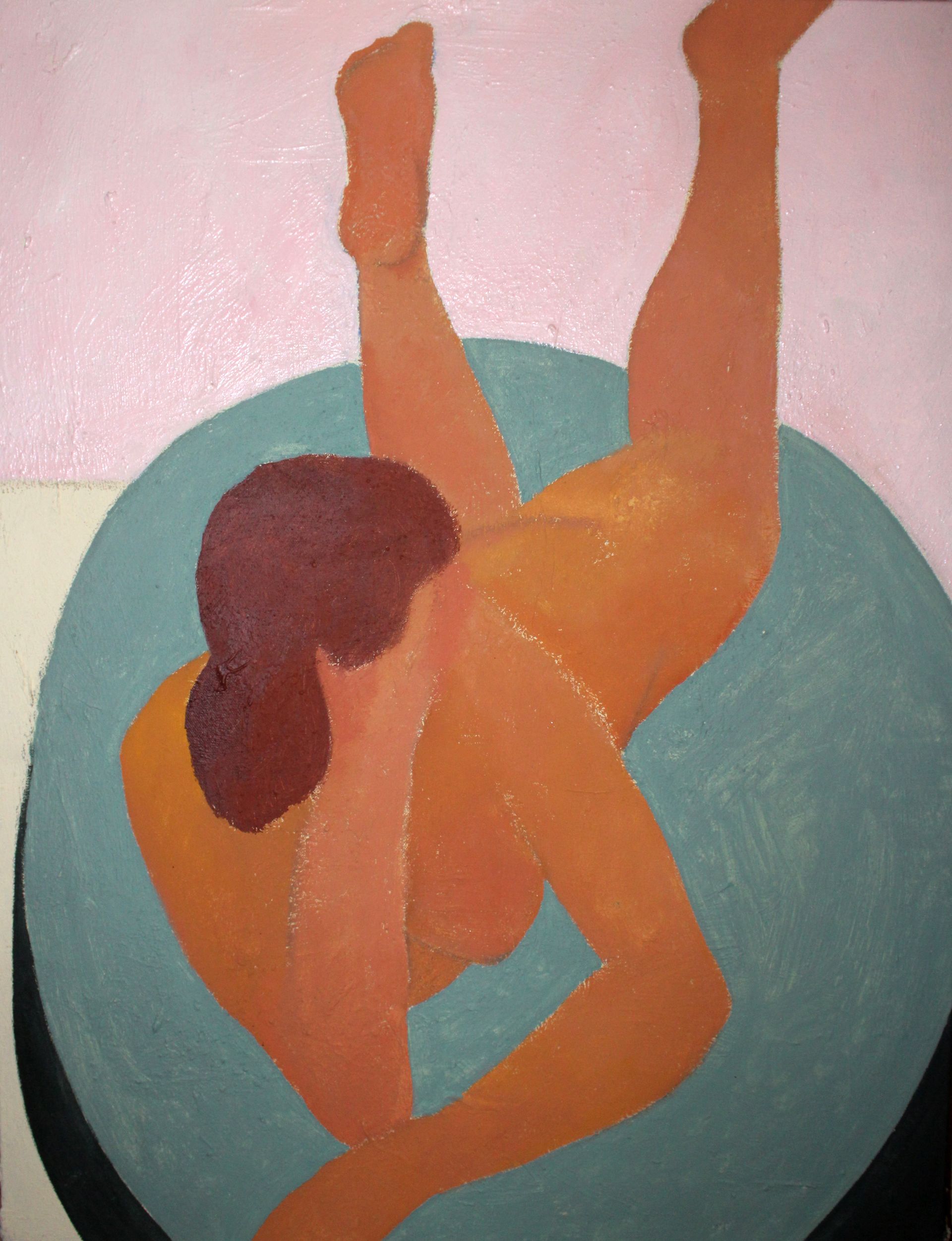 Братья Хомич (Картина, живопись - 
                  80 x 100 см) Обнажённая на розовом 2