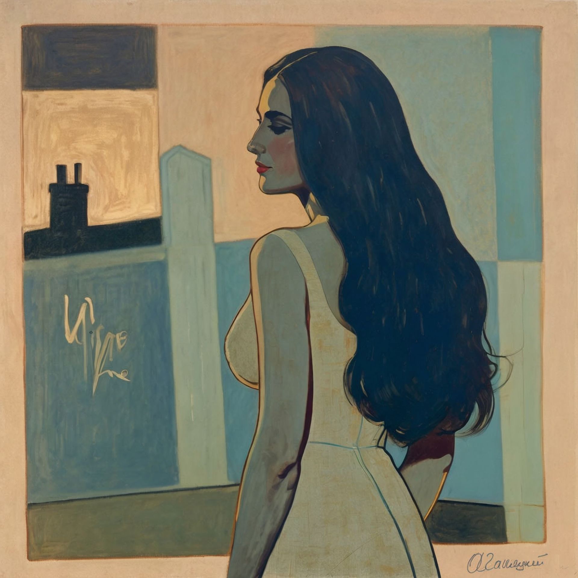 Александр Галяцкий (Графика цифровая (принты) - 
                  60 x 60 см) Ларисса. Олинда