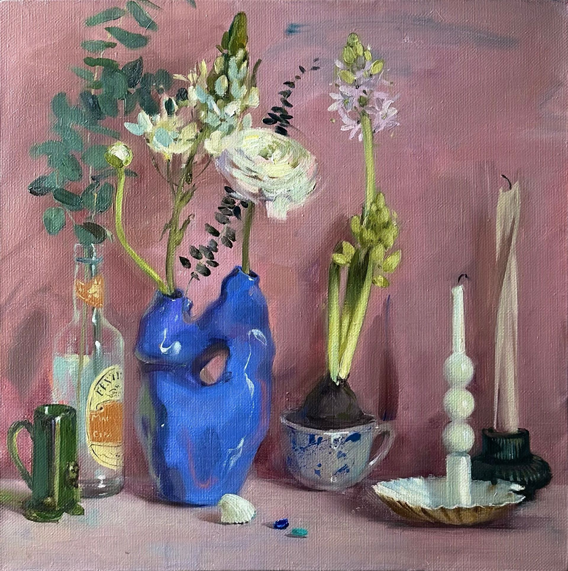 Алина Буглеева (Картина, живопись - 
                  50 x 50 см) Любовь, цветы и ракушки